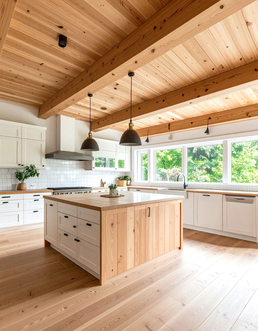 Natural Wood Ceiling Kitchen Ideas - 20 Wood Ceiling Kitchen Ideas