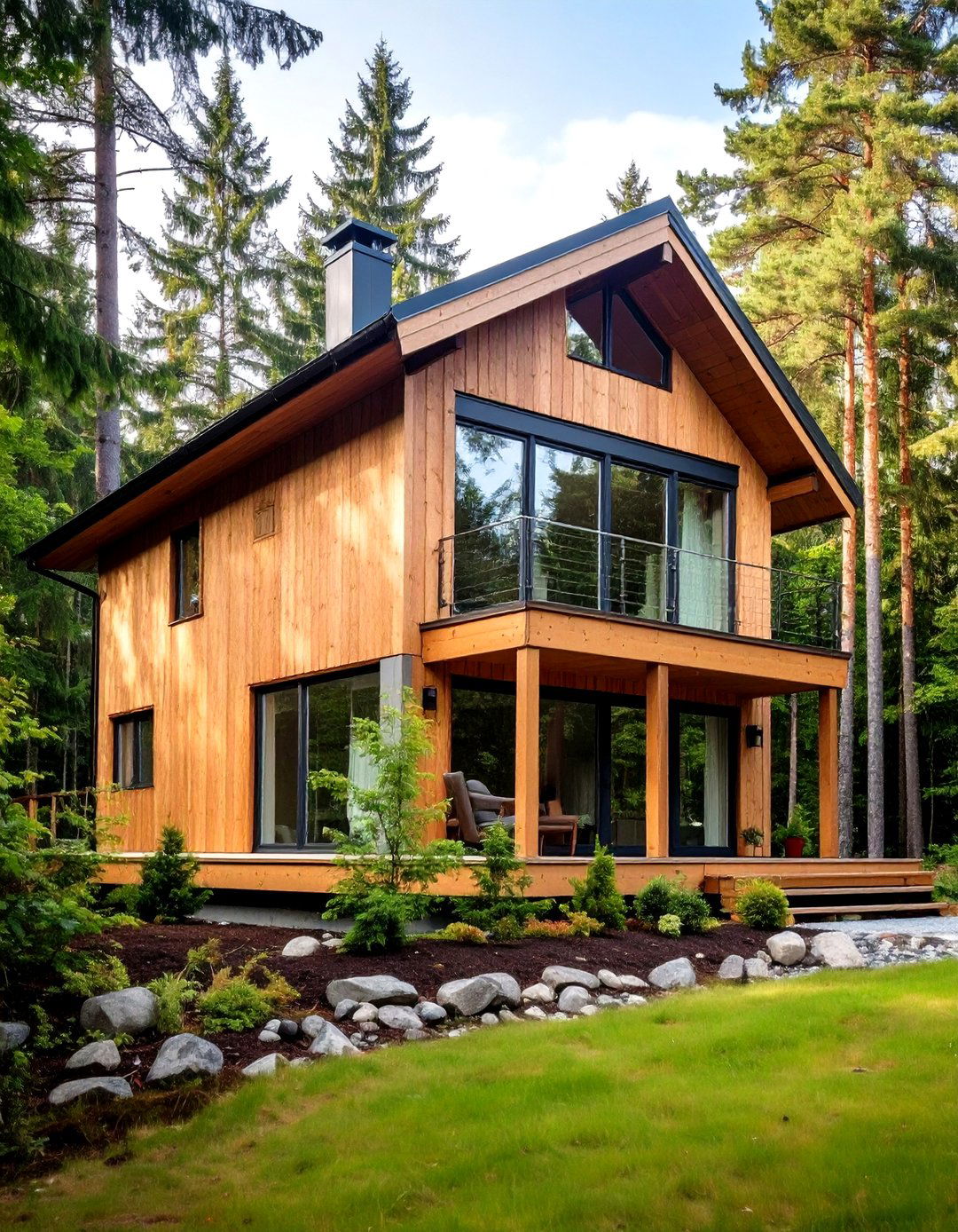 Natural Wood Cladding - 20 Scandinavian House Exterior Ideas