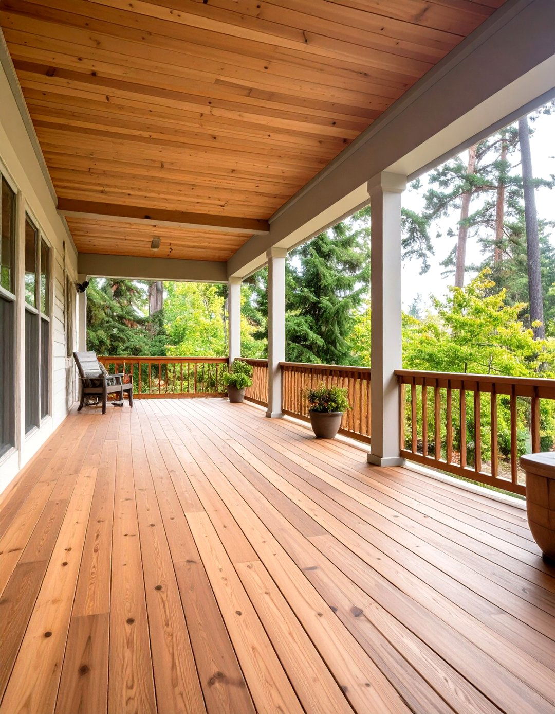 Natural Wood Flooring - 20 Three Season Porch Ideas