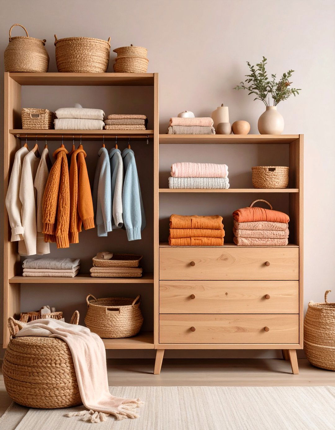 Natural Wood Furniture for Warmth - 20 Boho Toddler Room Ideas