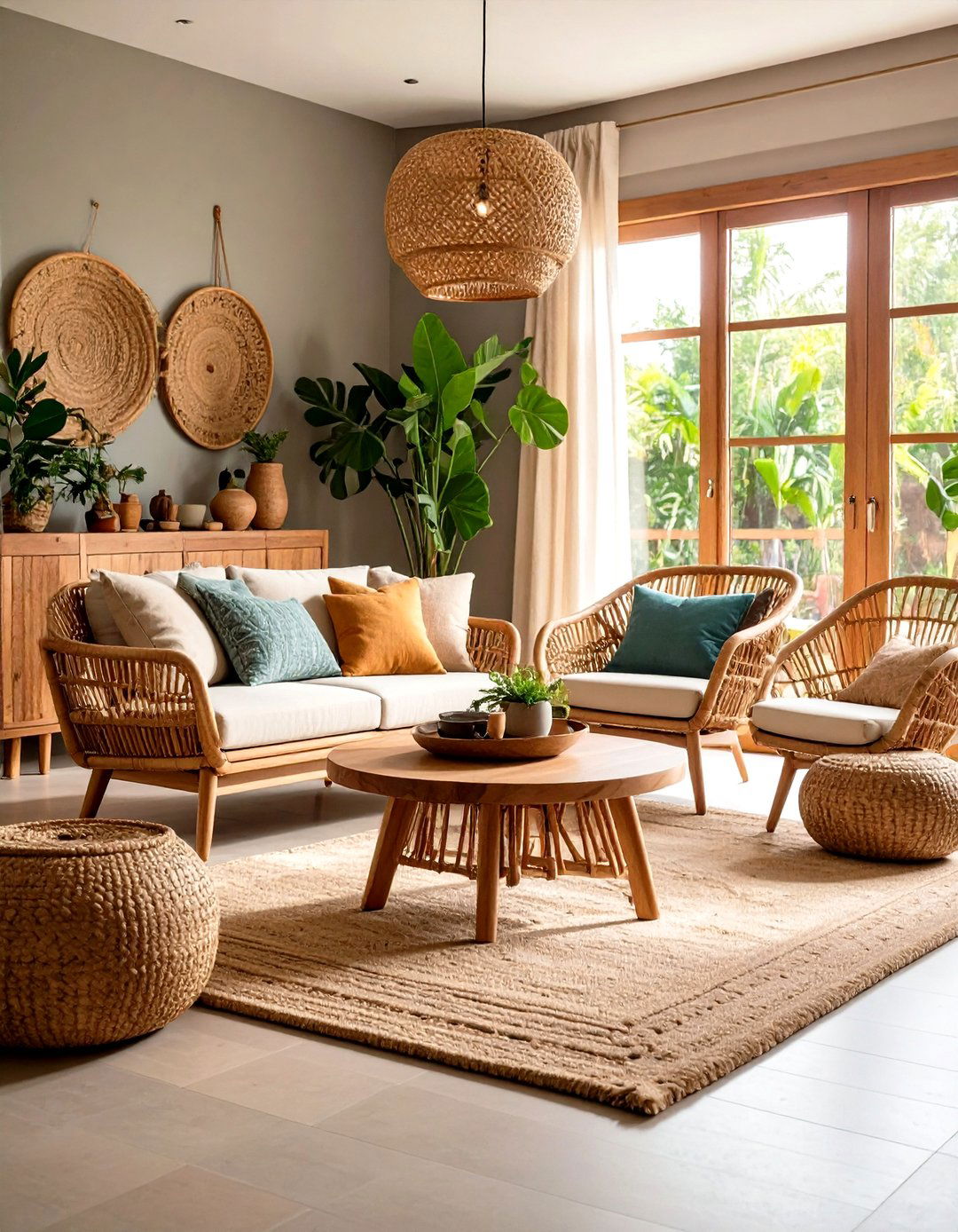 Natural Wood Grounds a Grey and White Living Room - 20 Grey and White Living Room Ideas