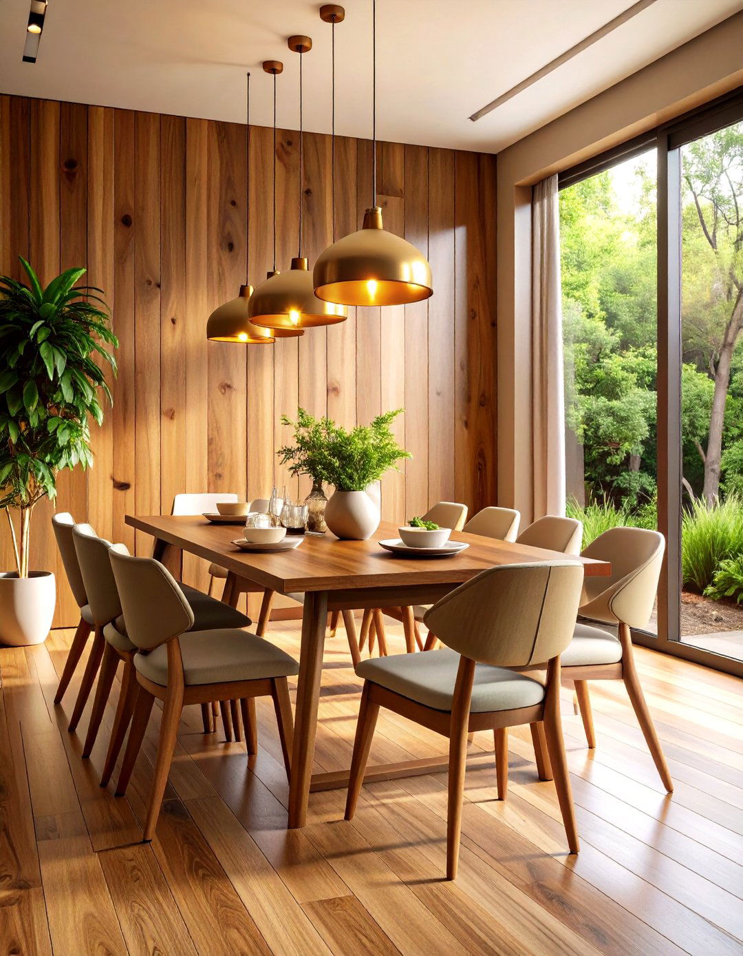 Natural Wood Modern Dining Room Warmth - 20 Modern Dining Room Ideas