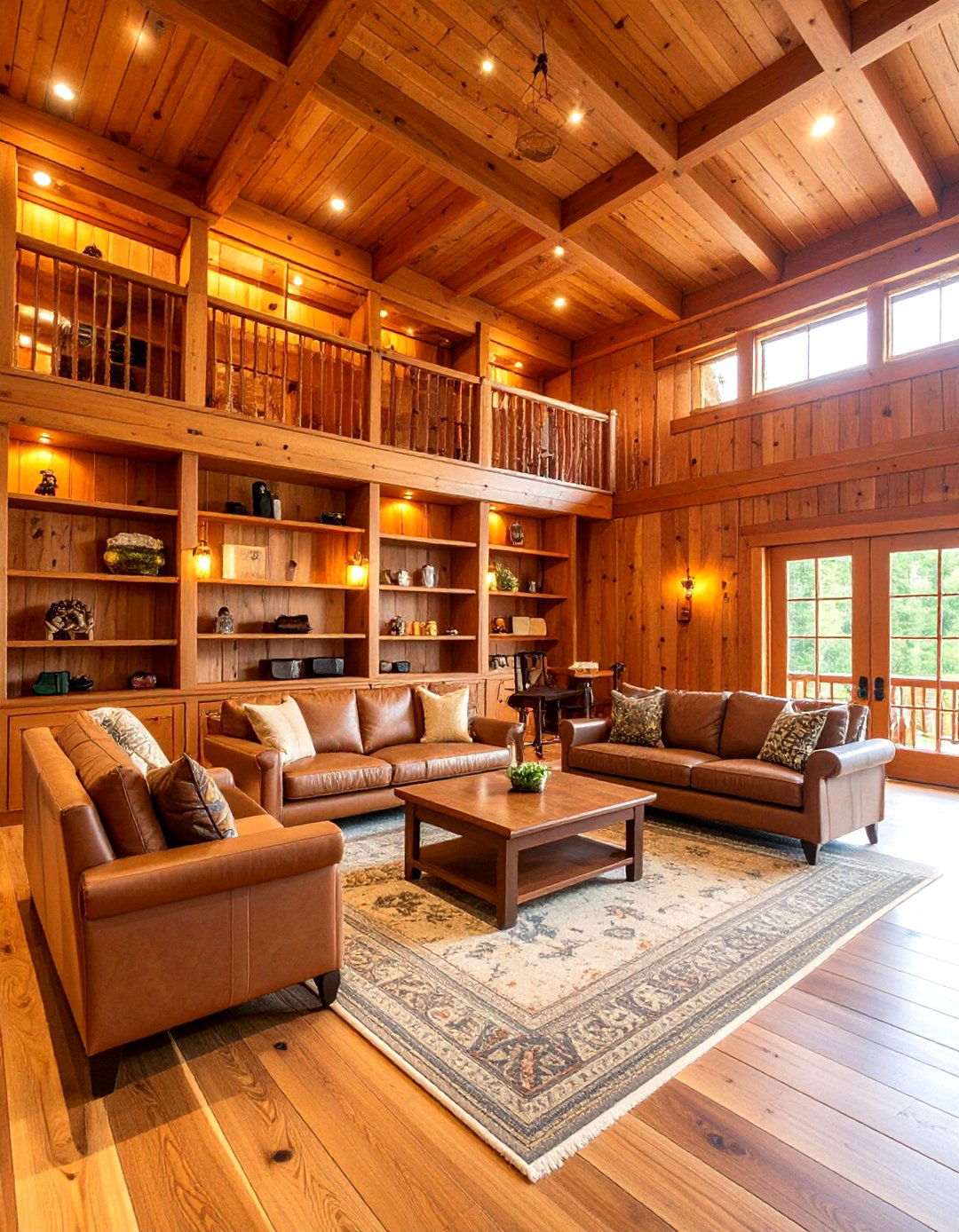 Natural Wood Panel Hunting Trophy Room Design - 20 Hunting Trophy Room Ideas