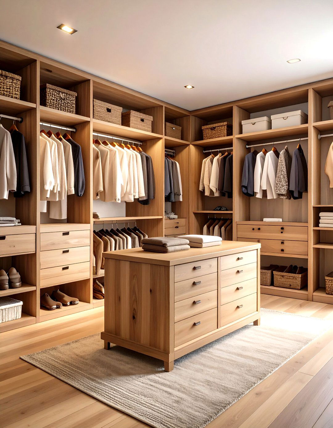 Natural Wood Rustic Closet Island - 20 Closet Island Ideas