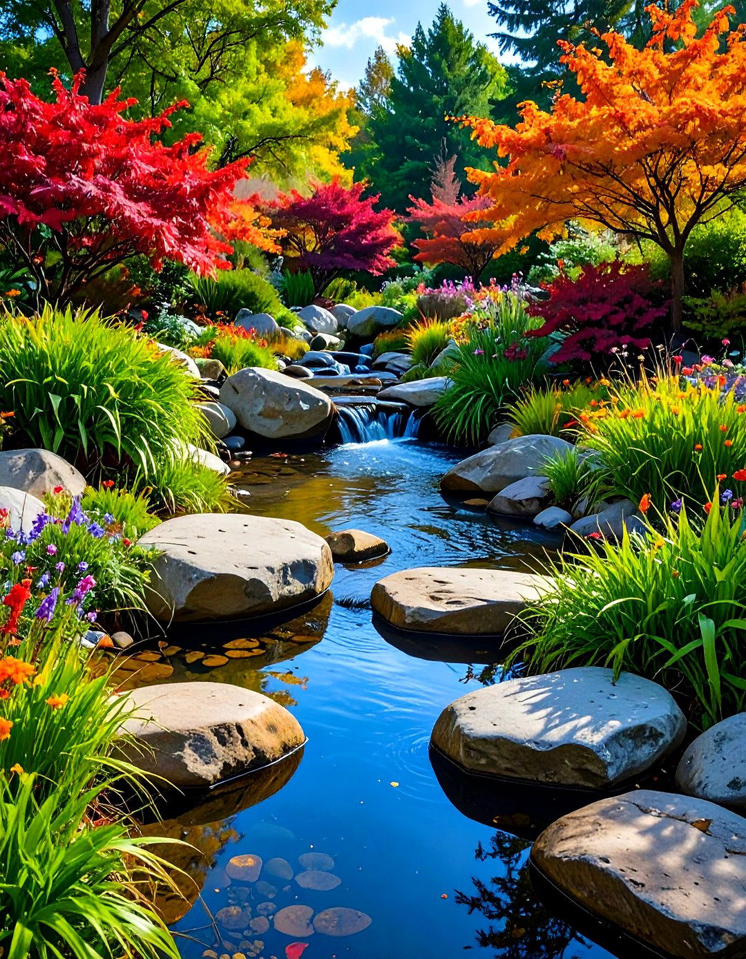 Naturalistic Boulder Creek Pond - 20 Small Pond Ideas With Waterfalls