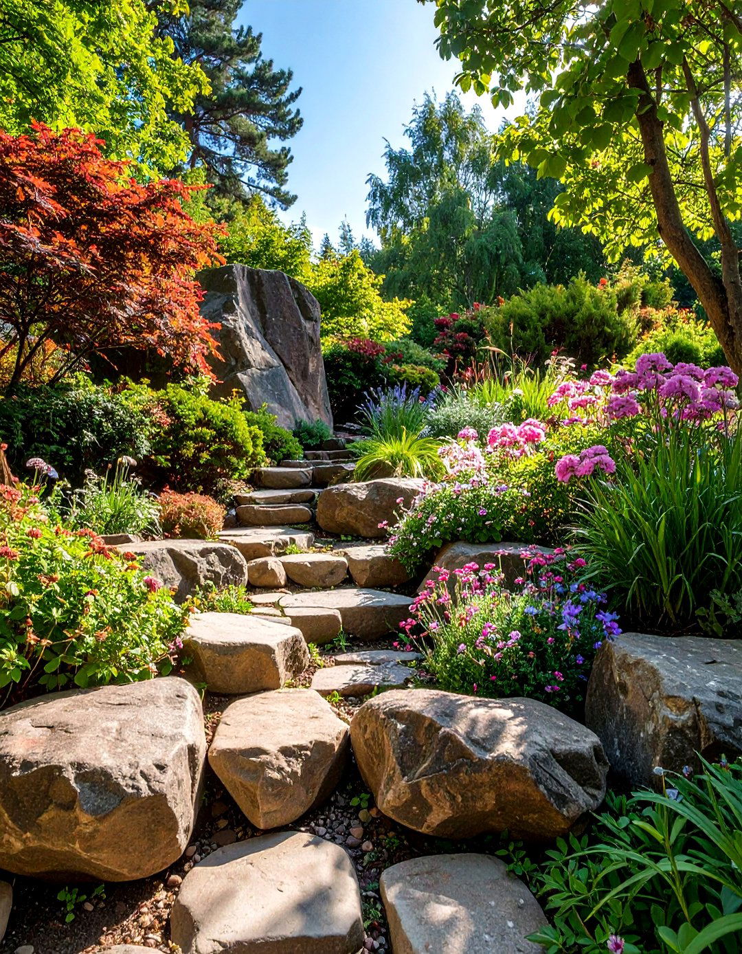 Naturalistic Rock Garden - 20 Sloping Garden Design Ideas
