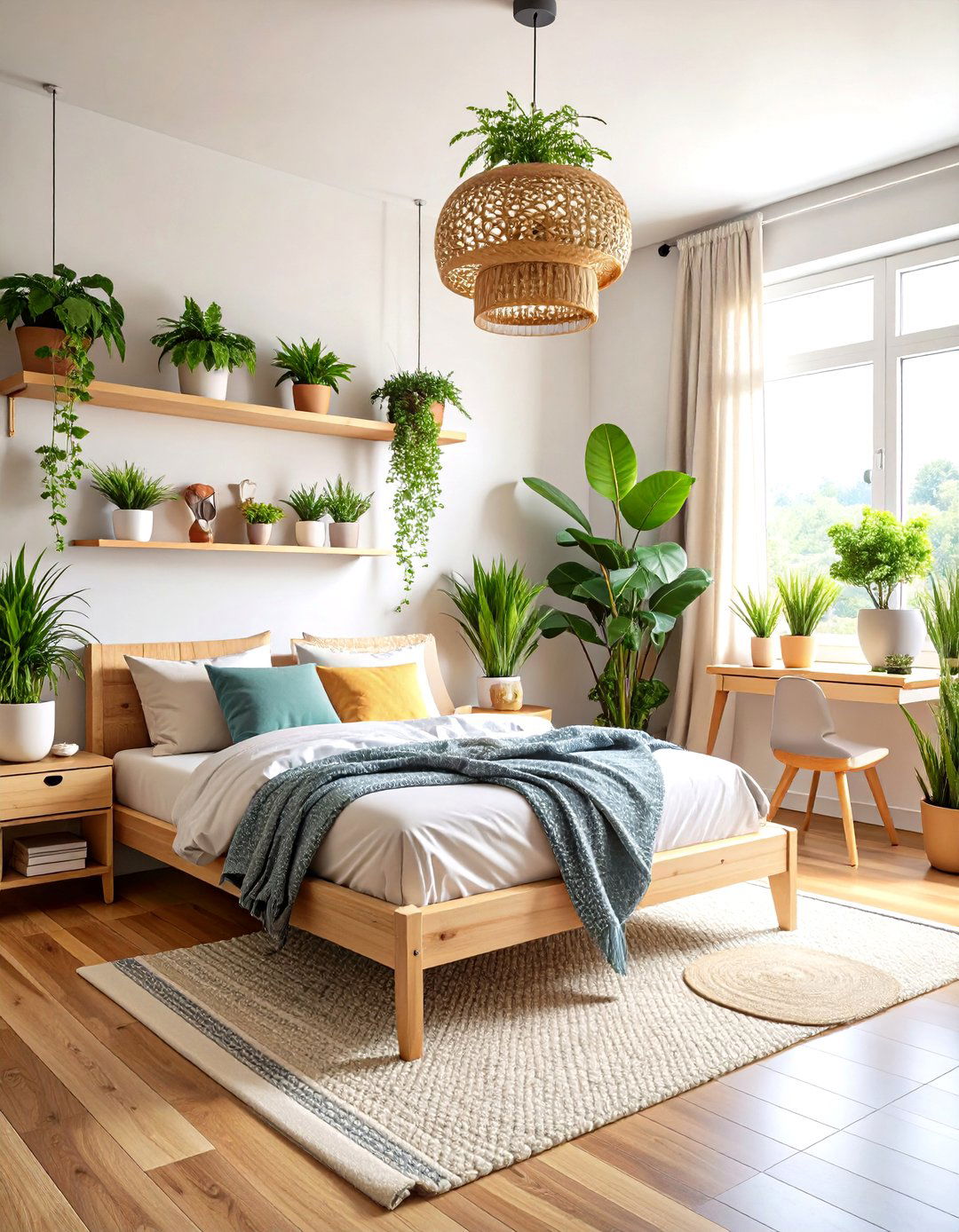 Nature Inspired Decor with Plants - 20 Tween Bedroom Ideas