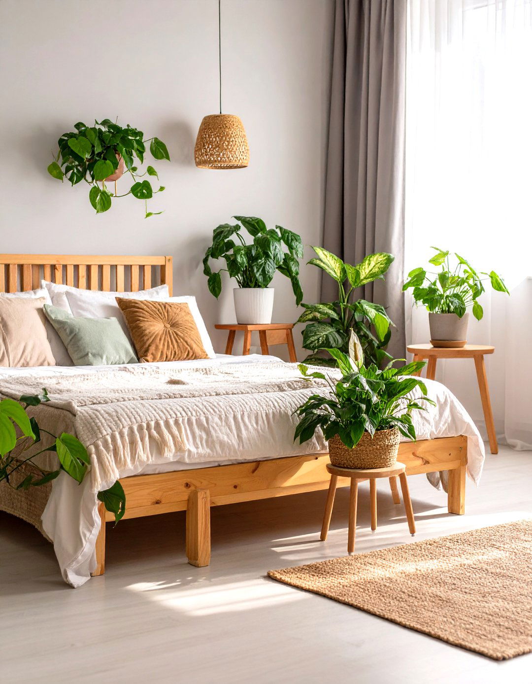 Nature Inspired Greenery Romantic Bedroom Idea - 20 romantic bedroom ideas