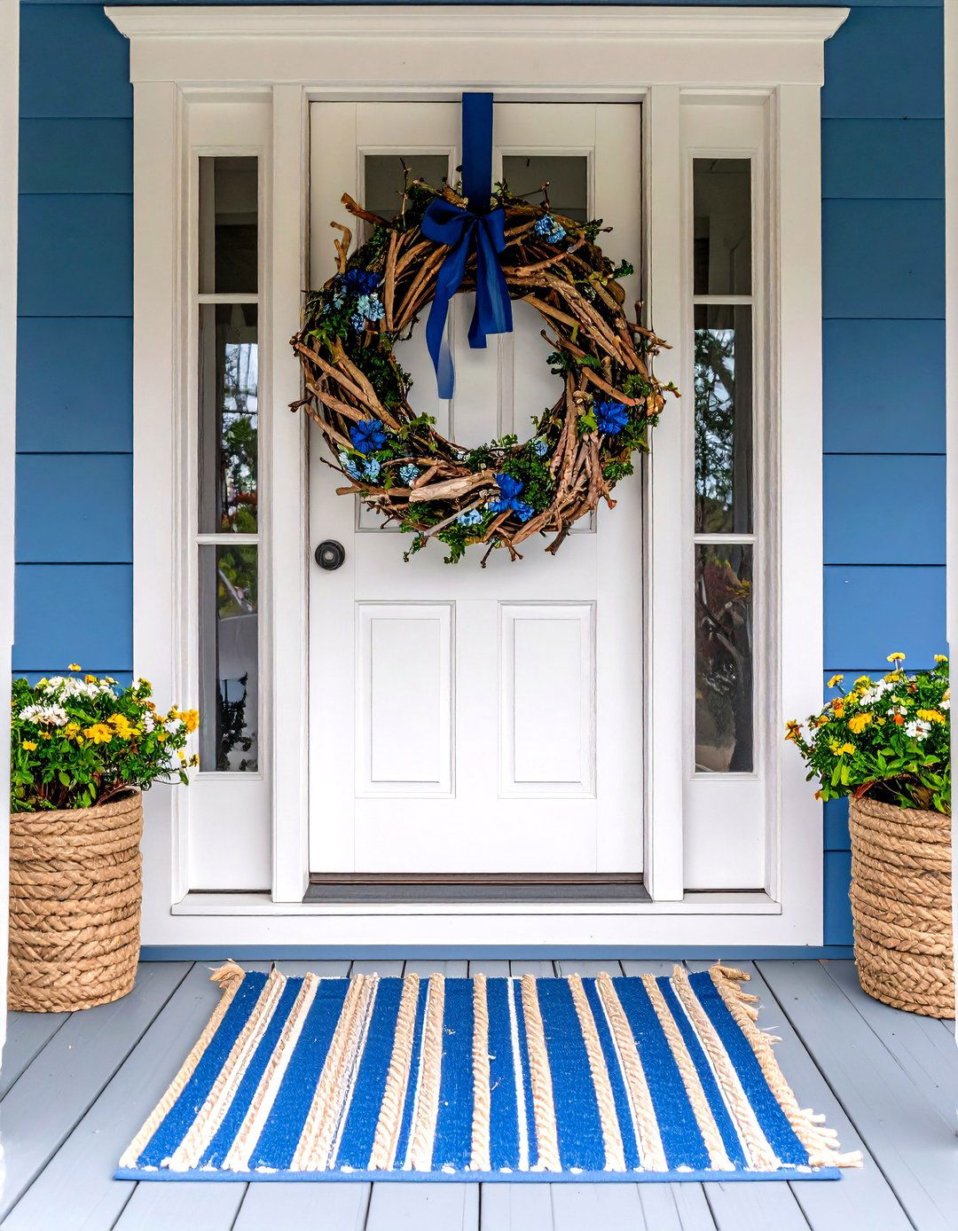 Nautical Beach Accents - 20 Summer Front Door Decor Ideas