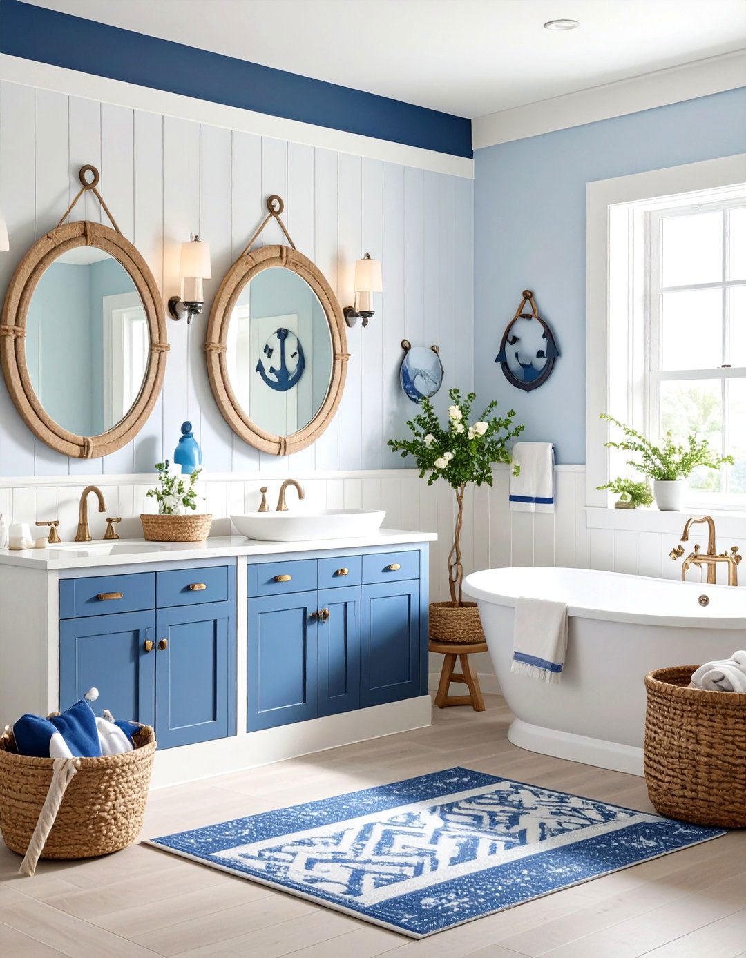 Nautical Boy Bathroom Coastal Escape - 20 Boy Bathroom Ideas