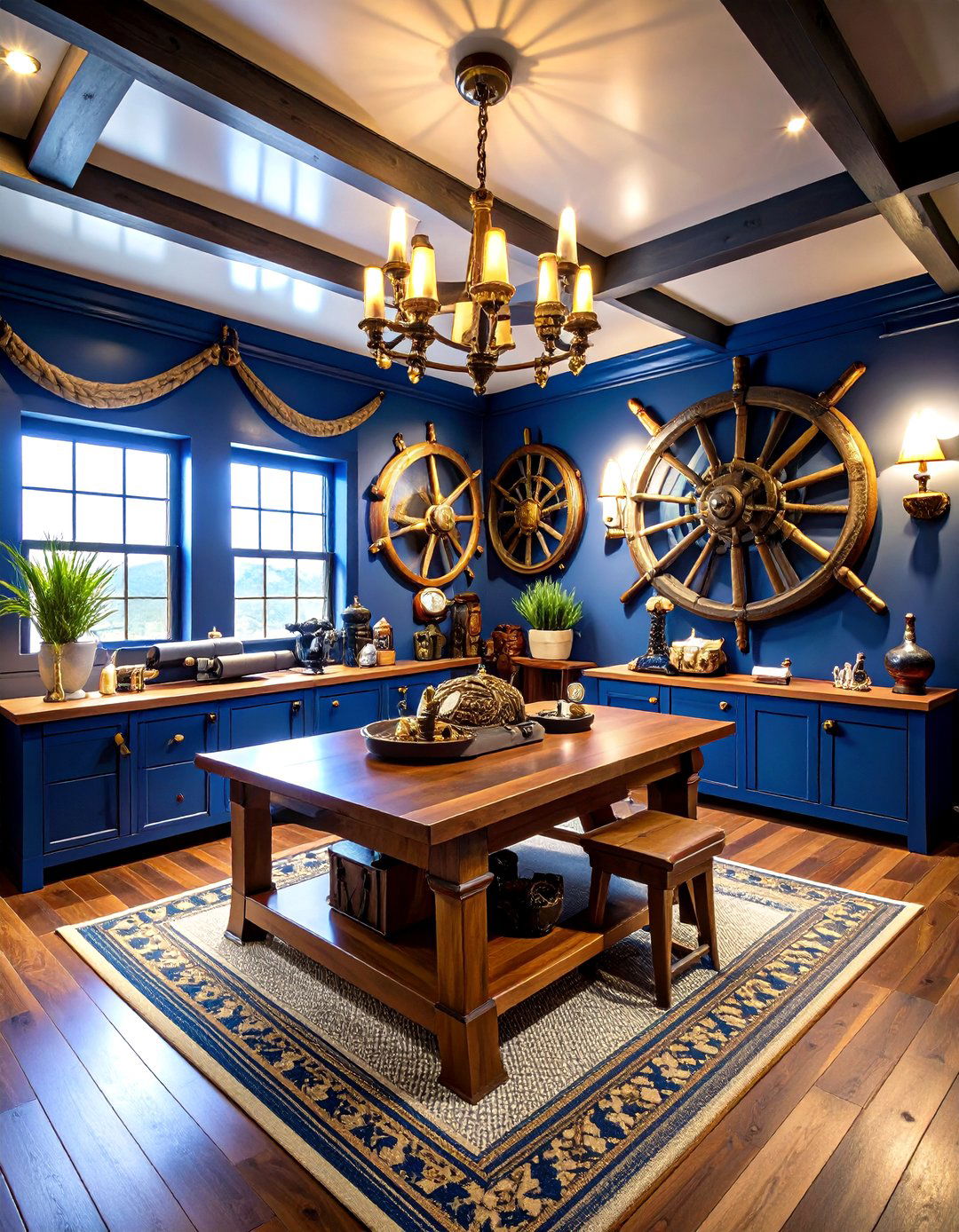 Nautical Maritime Man Cave Gun Room - 20 Man Cave Gun Room Ideas