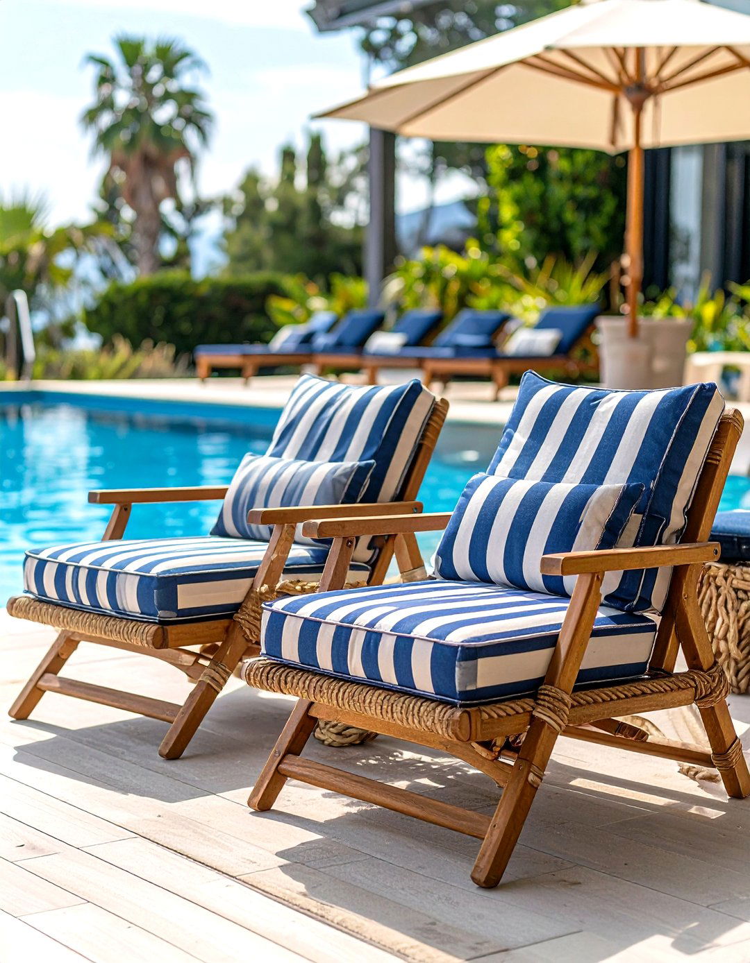 Nautical Pool Furniture Theme - 20 Pool Furniture Ideas