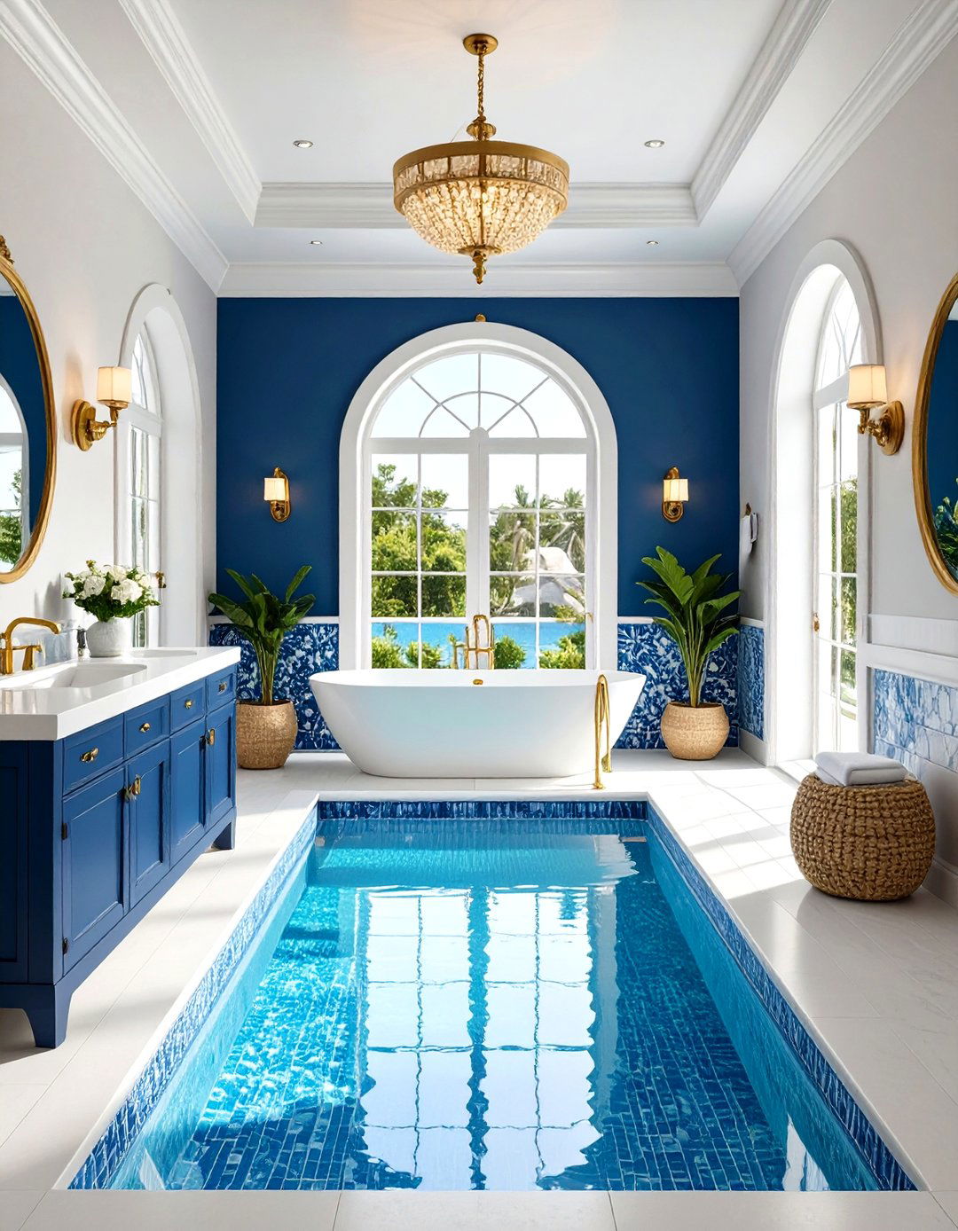 Nautical Themed Pool Bathroom - 20 Pool Bathroom Ideas