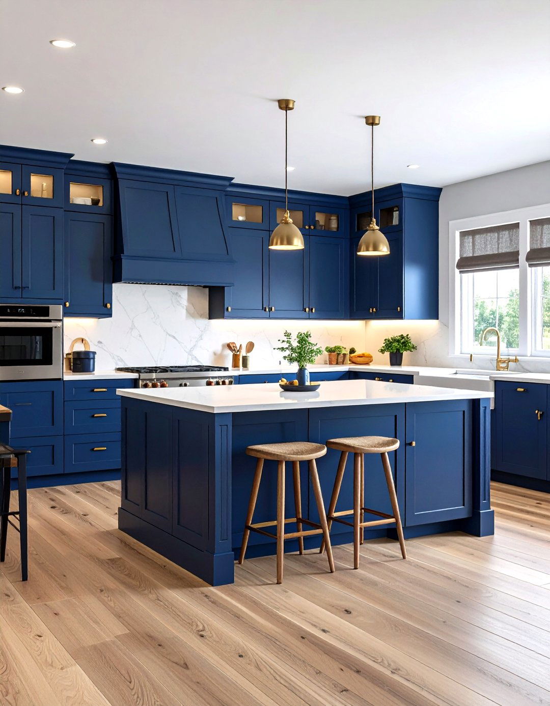 Navy Blue Kitchen Cabinets for Timeless Elegance - 20 Blue Kitchen Ideas