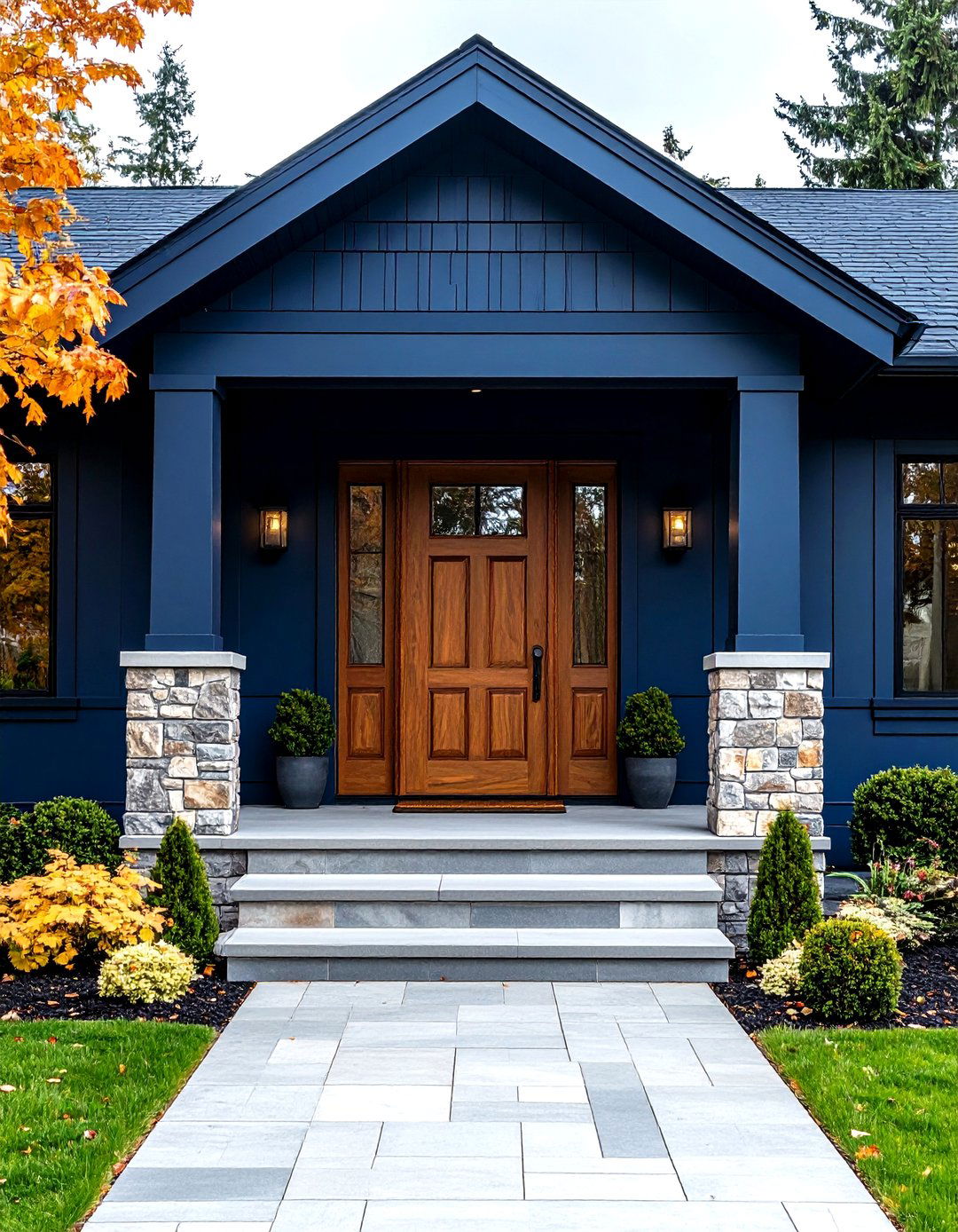 Needlepoint Navy Blue Exterior House Color - 20 Blue Exterior House Colors