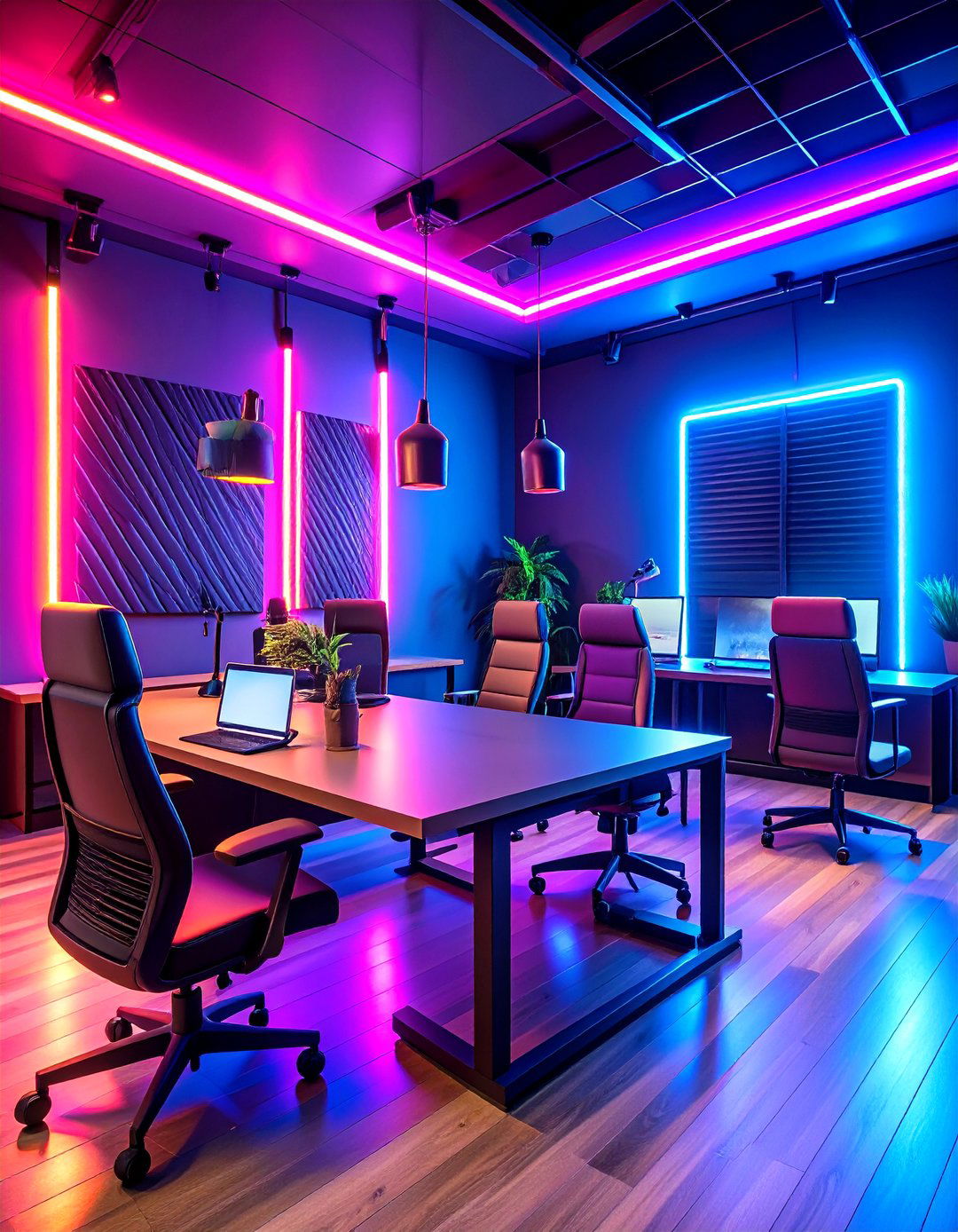 Neon Accents to Energize Your Podcast Room - 20 Podcast Room Ideas