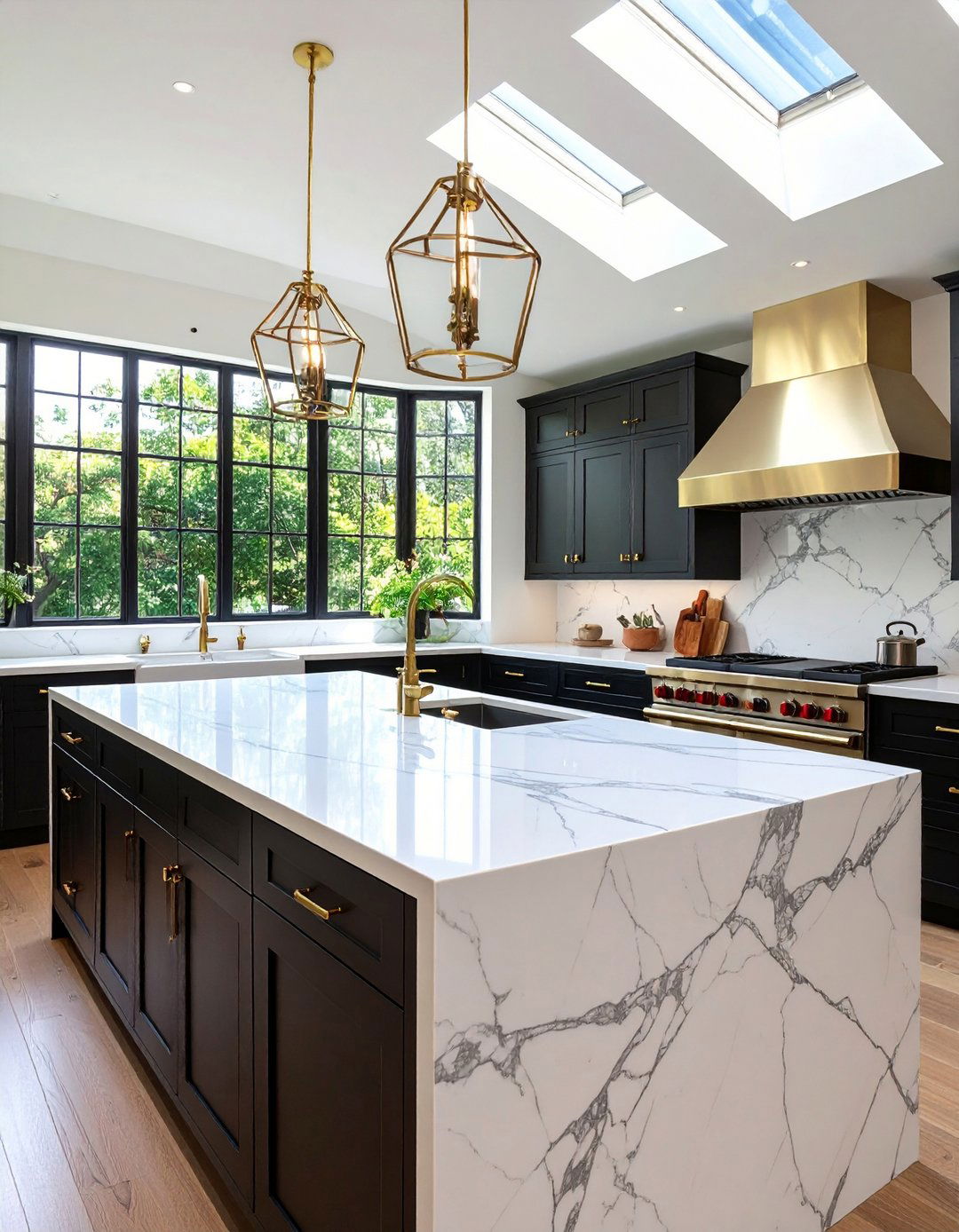 Nero Marquina Marble Puts Veining Center Stage - 20 Black Kitchen Countertops