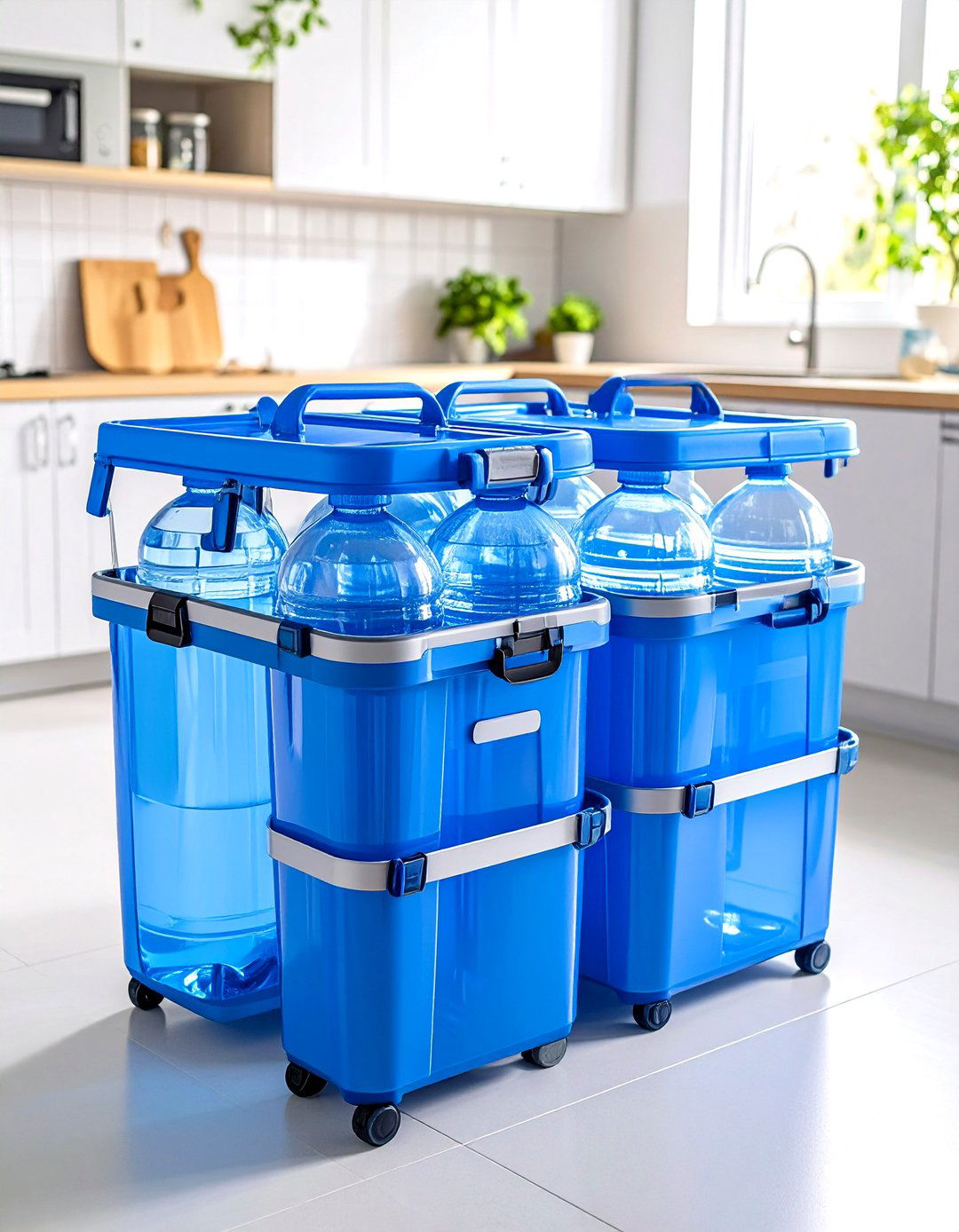 Nested Water Bottle Storage Container System - 20 Water Bottle Storage Ideas