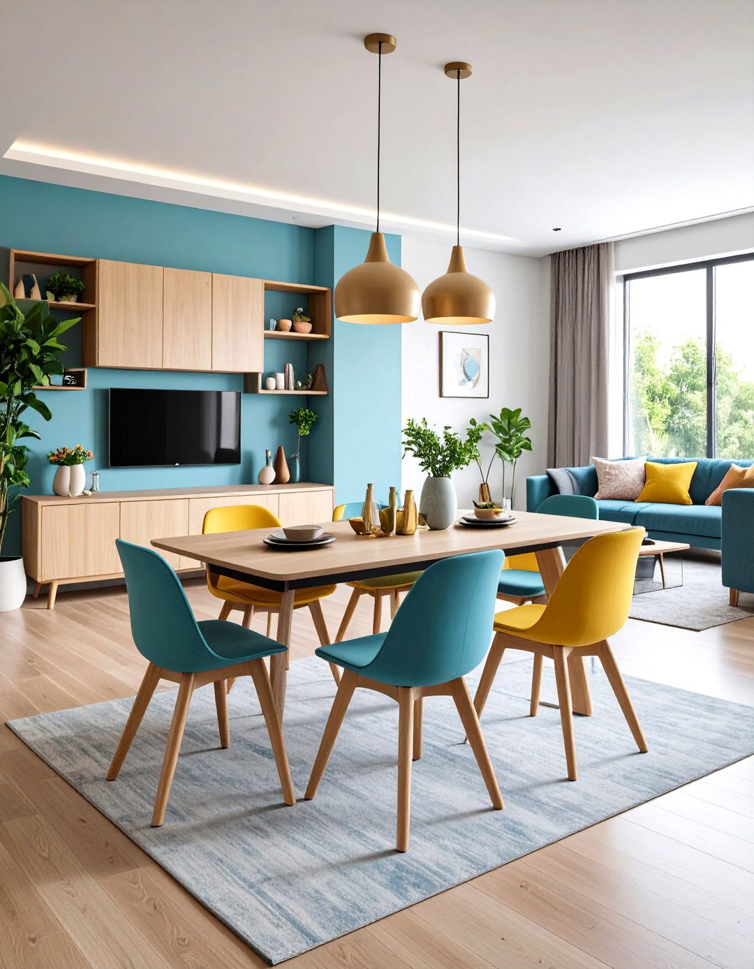 Nesting Tables as Flexible Dining Surfaces - 20 Small Living Room Ideas With Tv and Dining Table