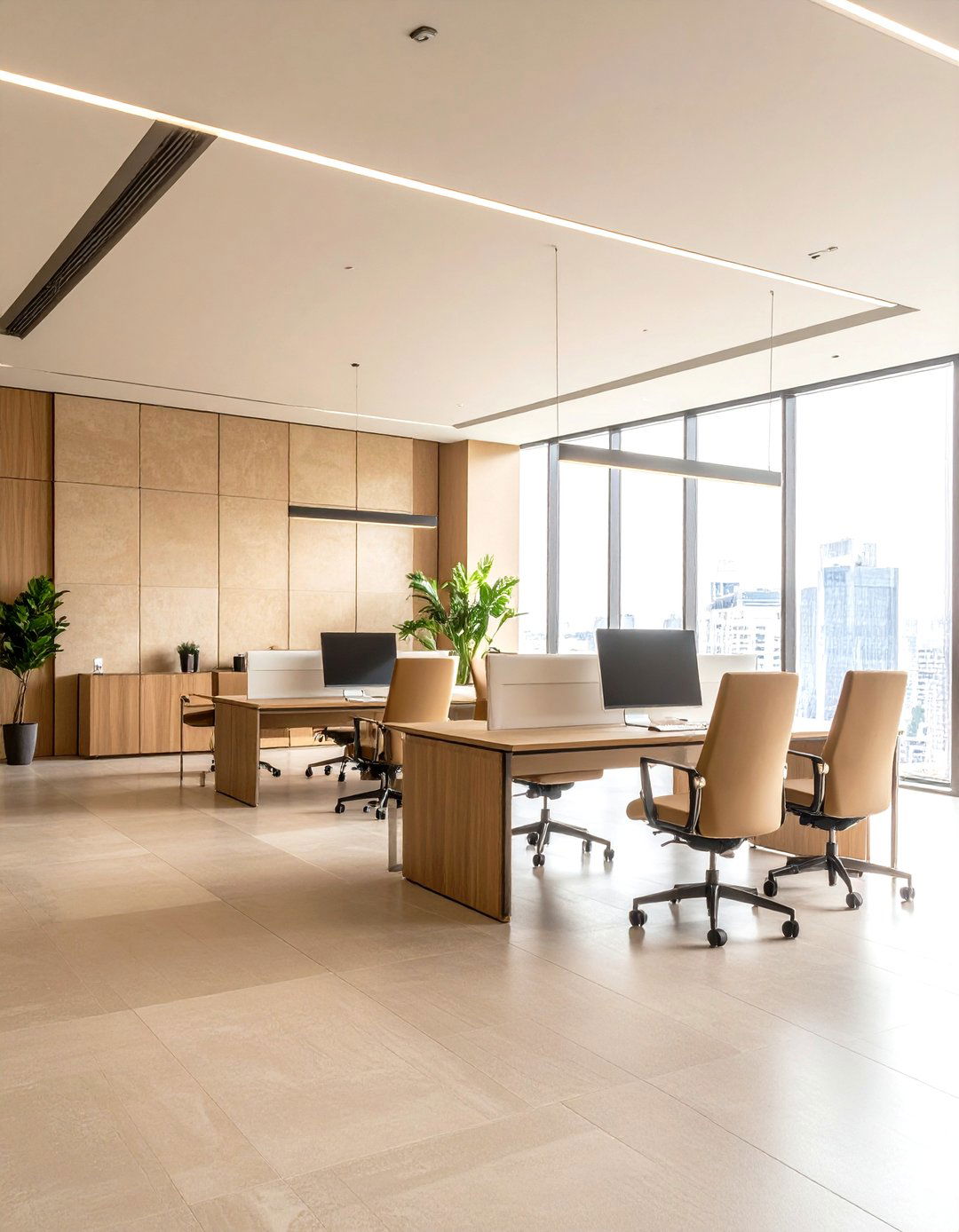 Neutral Beige Office Wallpaper - 20 Office Wallpaper Ideas