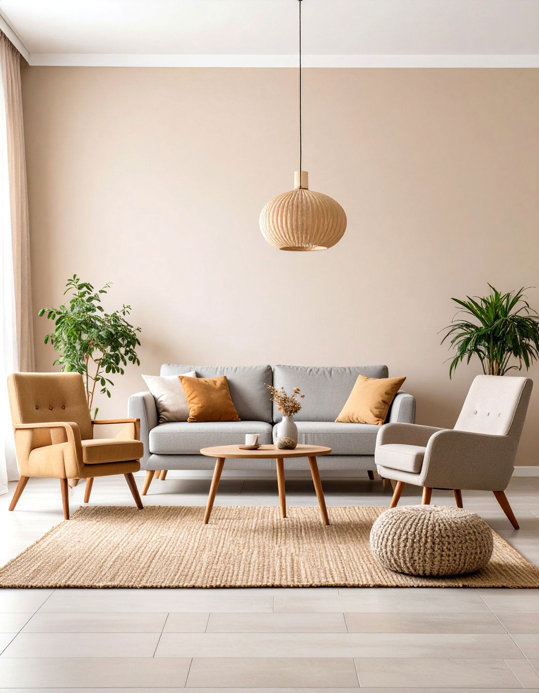 Neutral Color Foundation for Transitional Living Rooms - 20 Transitional Living Room Ideas