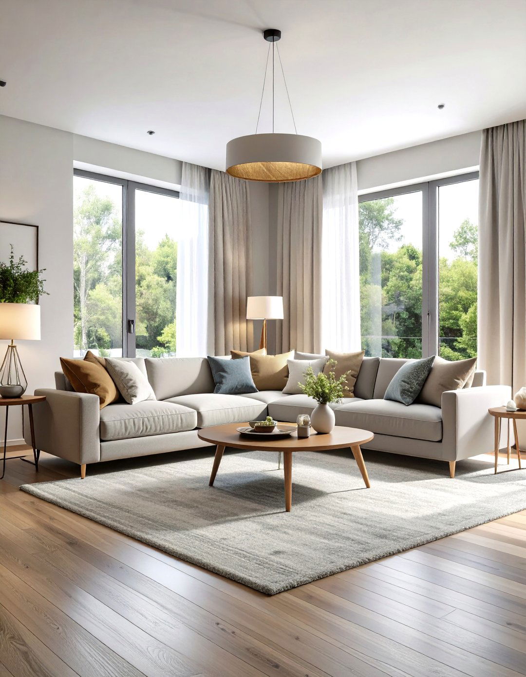 Neutral Color Palette Condo Living Room Theme - 20 Condo Living Room Ideas