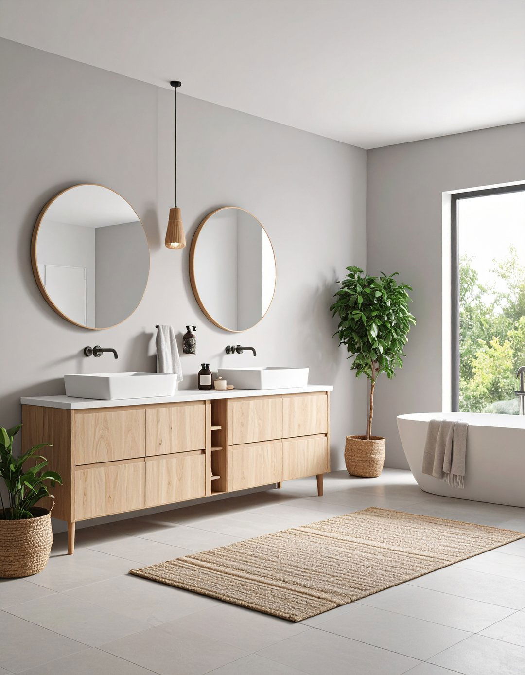 Neutral Color Palette - 20 Scandinavian Bathroom Ideas