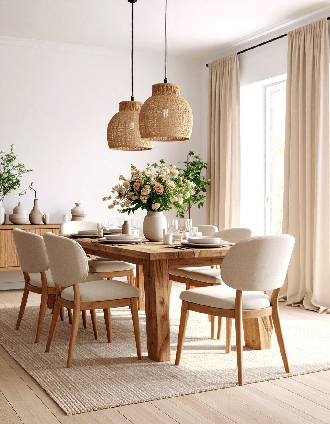 Neutral Linen Parisian Dining Room - 20 Parisian Dining Room Ideas