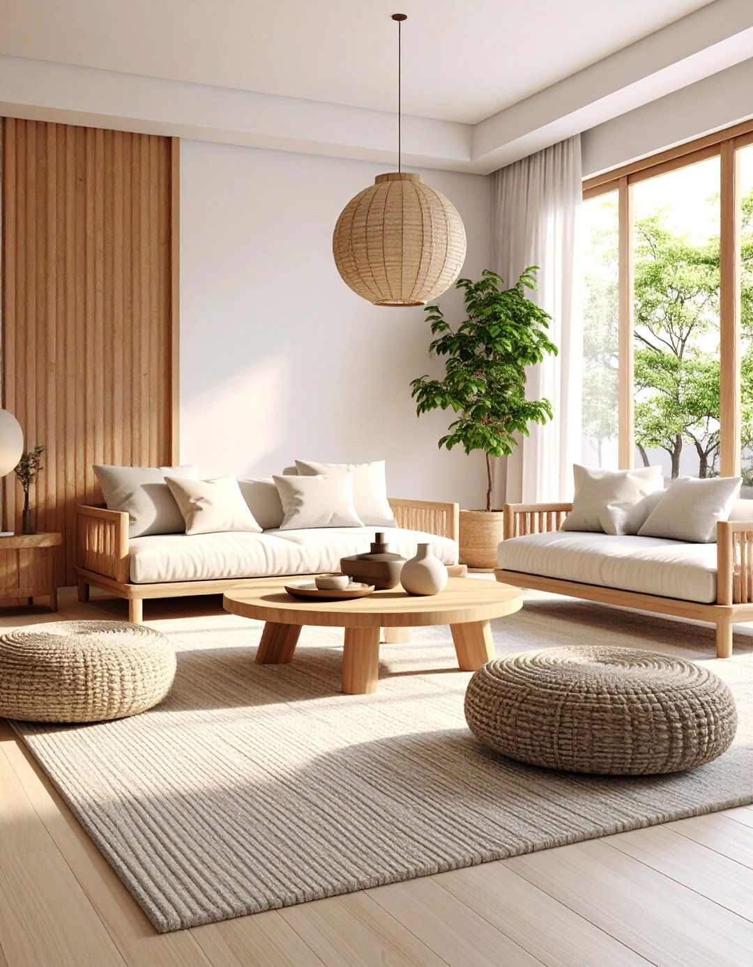 Neutral Palette Korean Living Room - 20 Korean Living Room Ideas