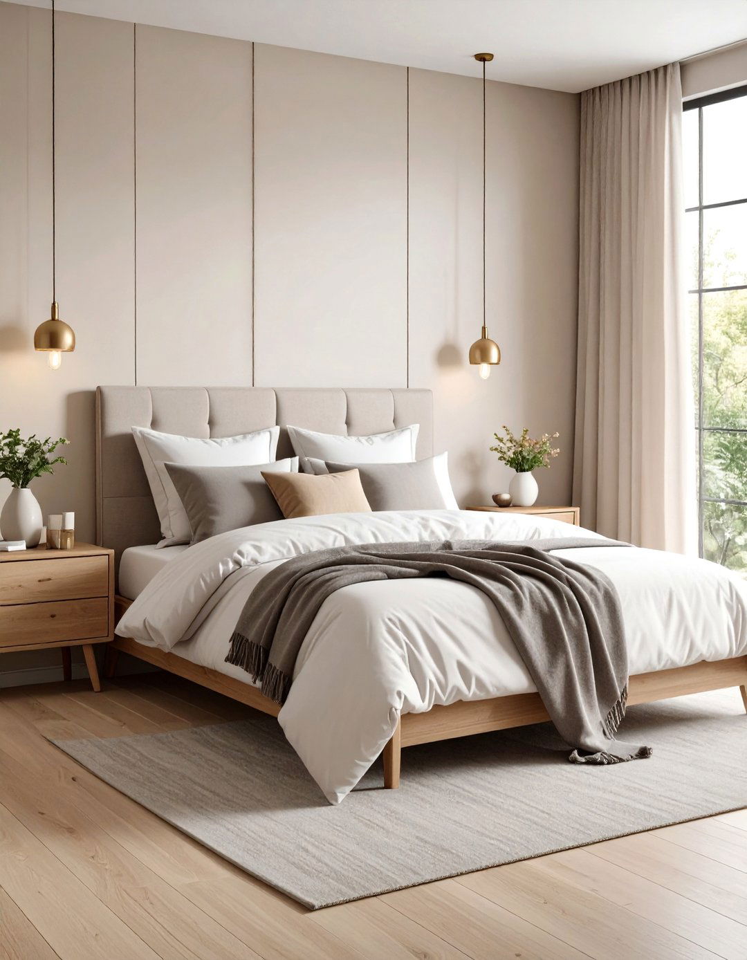 Neutral Palette Sets a Calming Bedroom Tone - 20 Bedroom Ideas For Couples