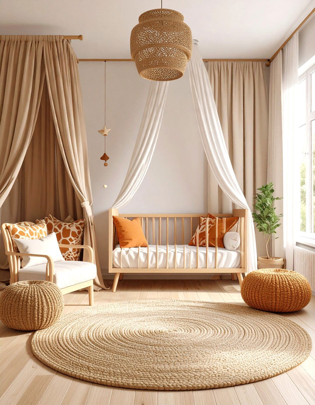 Neutral Safari Palette With Giraffe Accents - 20 Giraffe Nursery Ideas