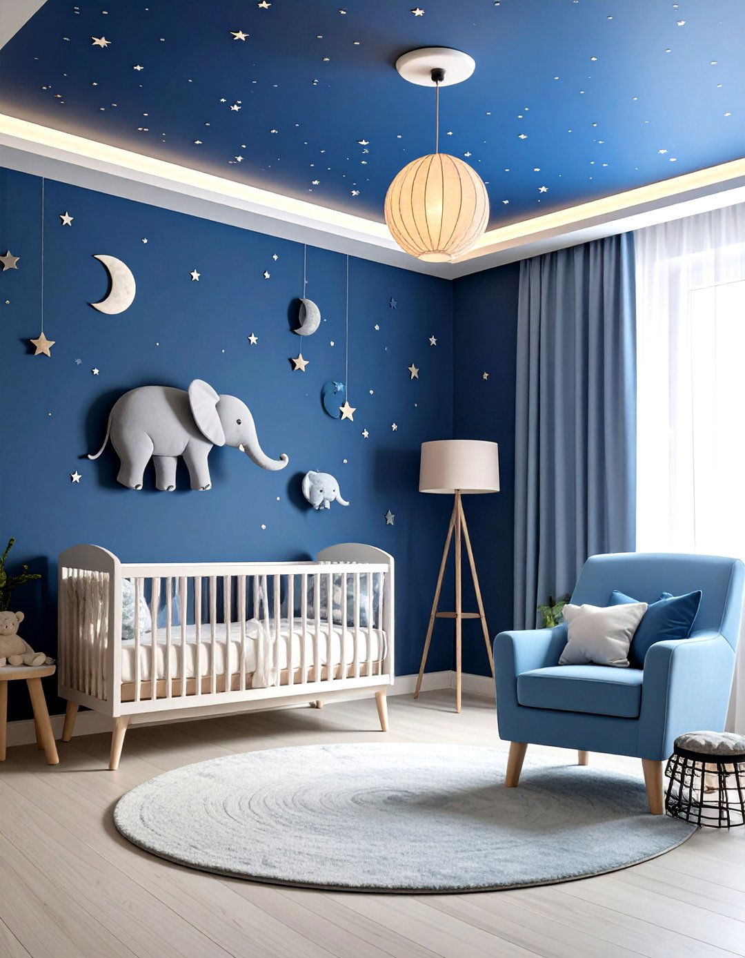 Night Sky Elephant Nursery - 20 Elephant Nursery Ideas