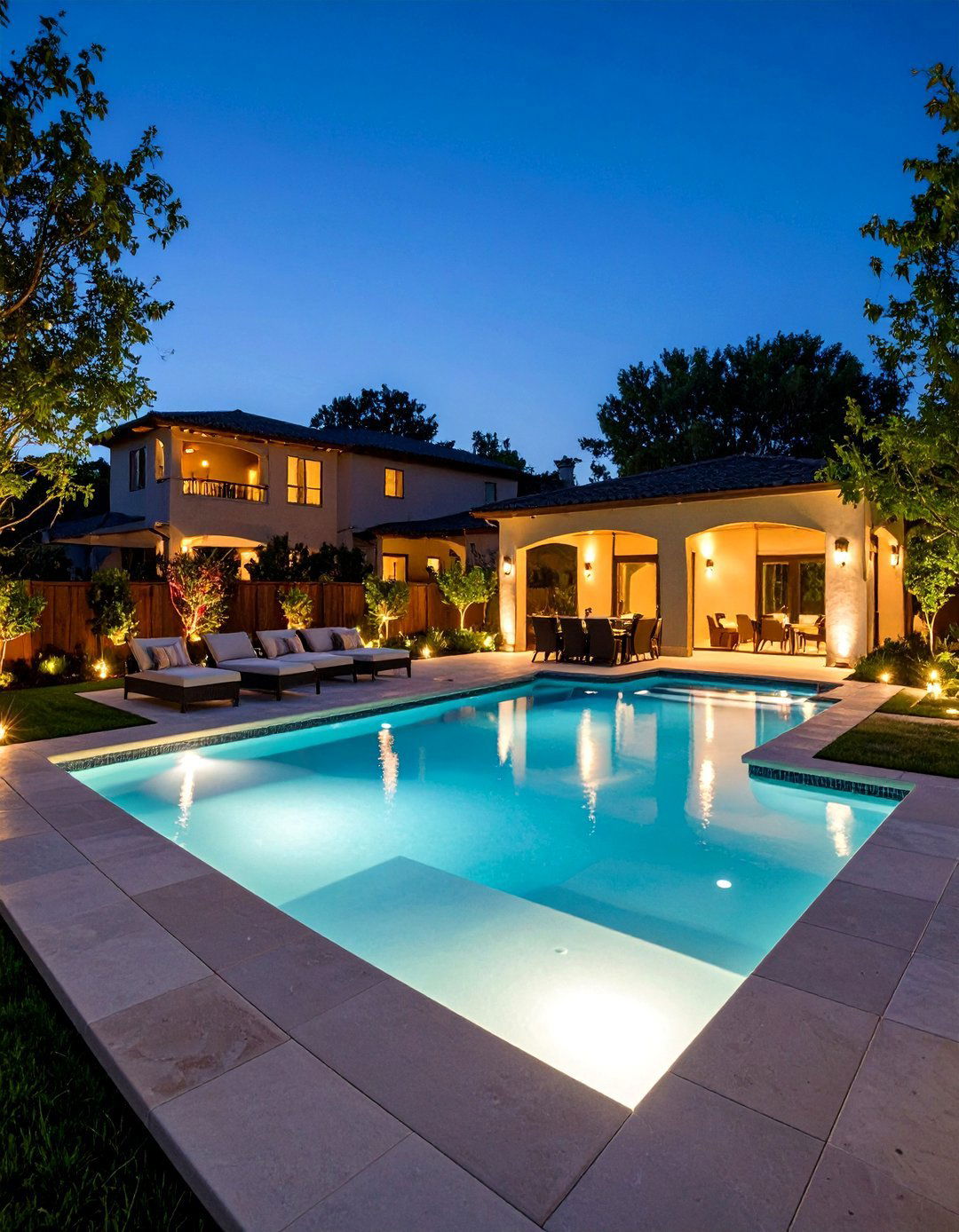 Nighttime Entertainment Lagoon Pool - 20 Lagoon Pool Ideas