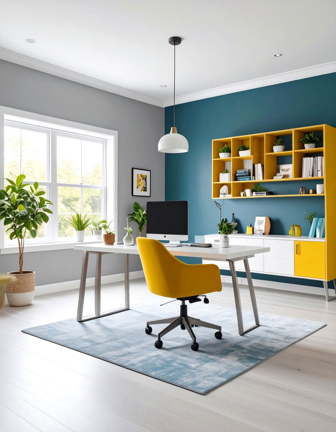 Nimbus Gray Versatile Home Office Paint Color - 20 Home Office Paint Colors