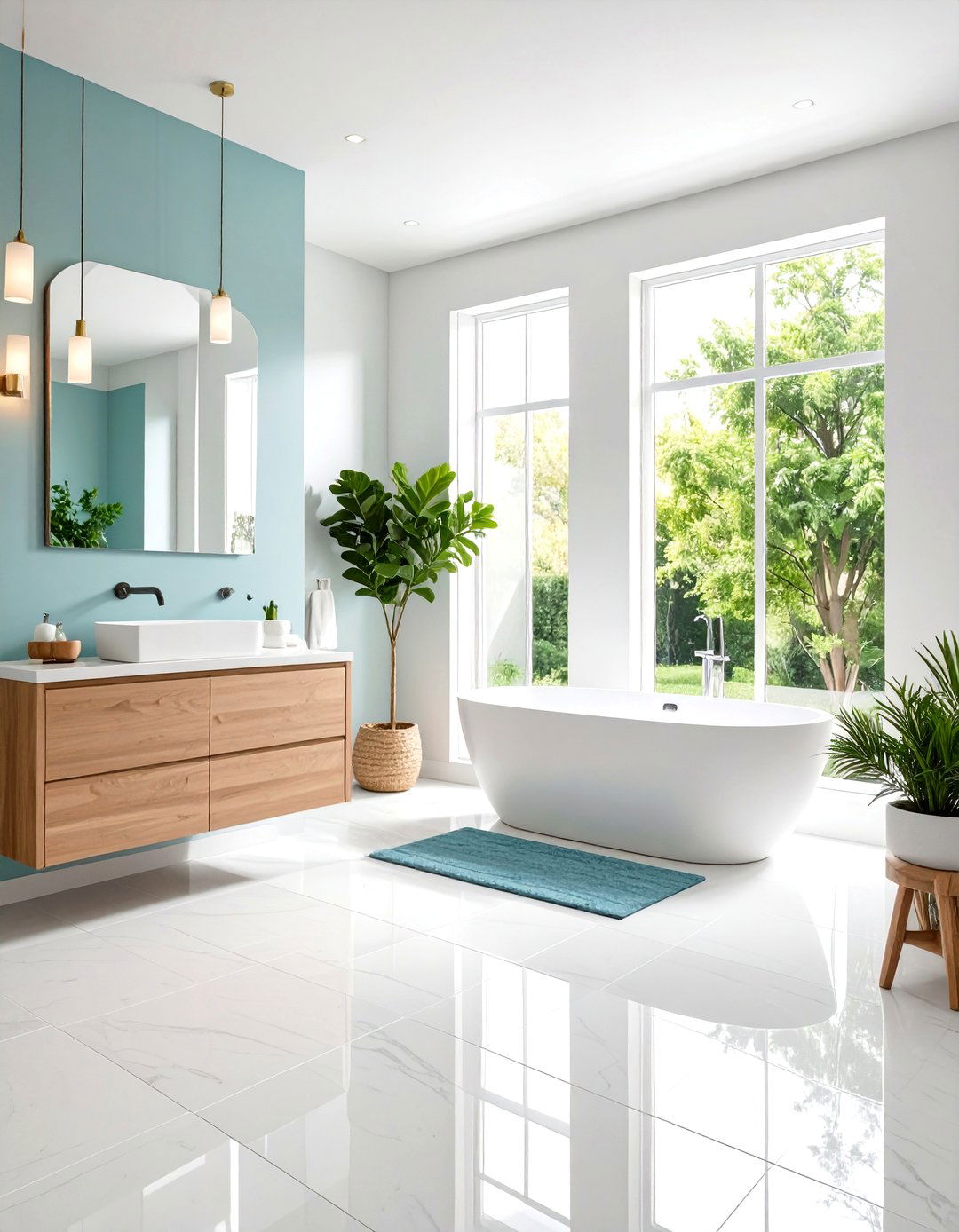 Non Slip Bathroom Flooring Stops Falls Before They Start - 20 Handicap Bathroom Ideas