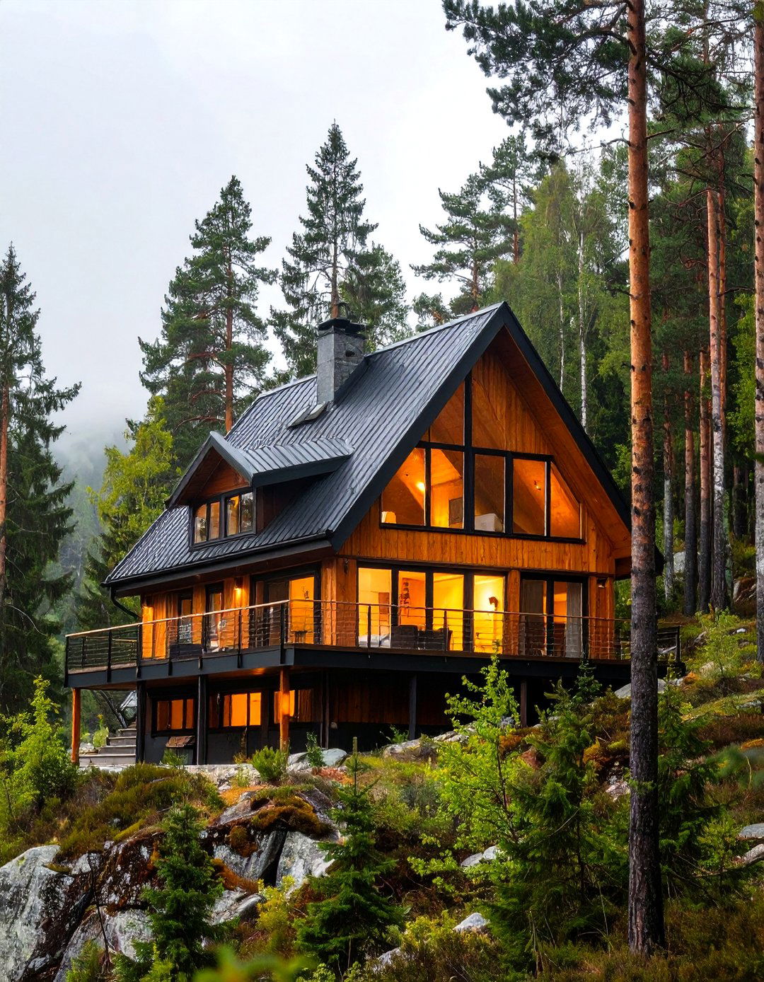Nordic A Frame Retreat with Black Roof - 20 houses with black roofs