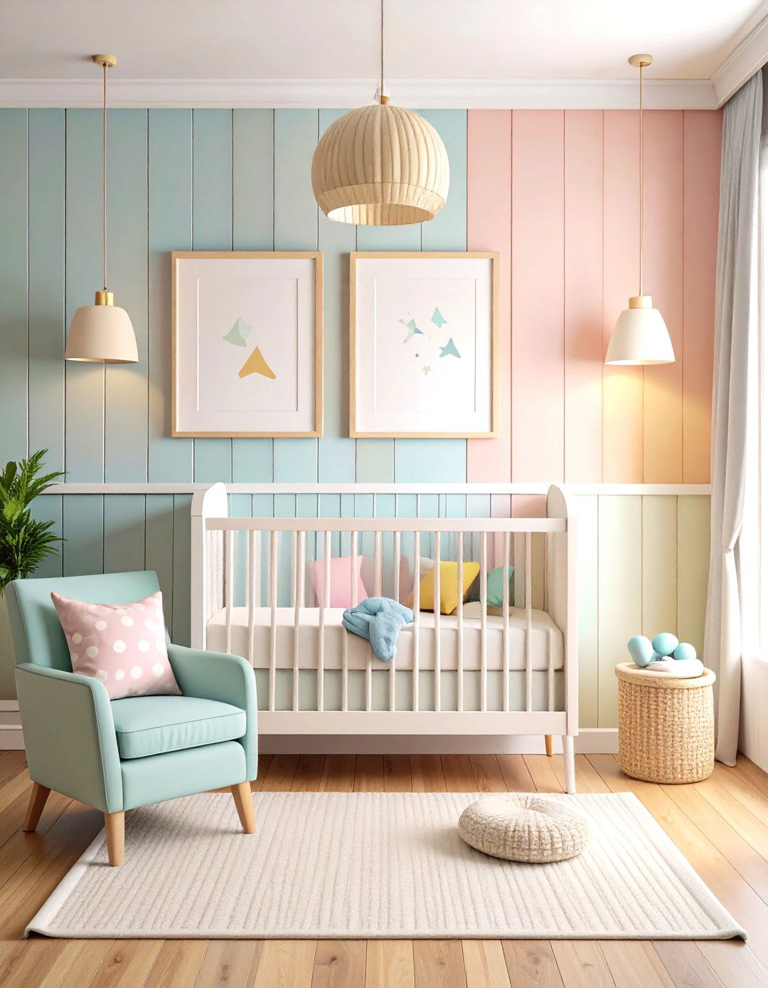 Nursery Feature Wall - 20 Shiplap Wall Ideas