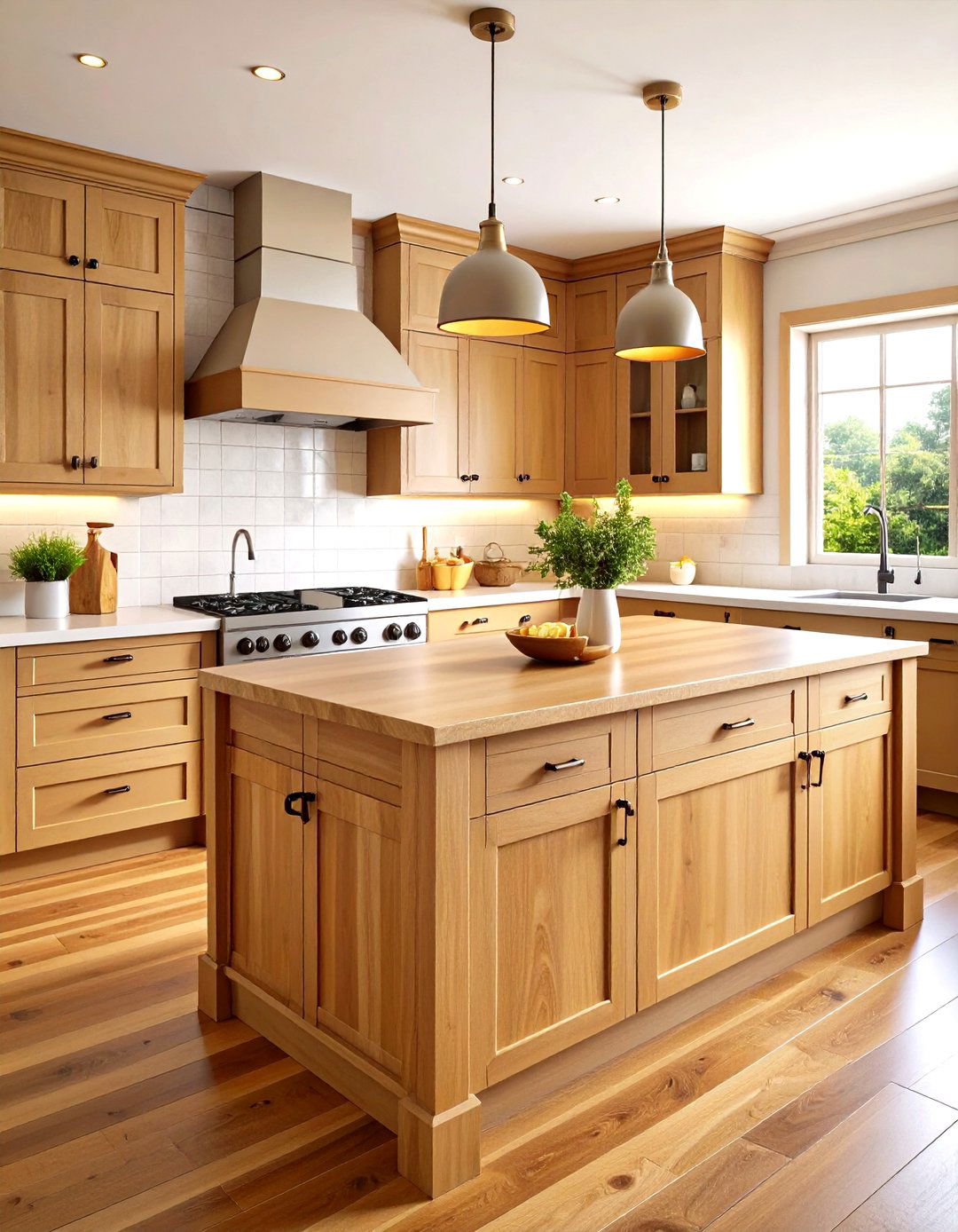 Oak Wood Countertop Classic Americana - 20 Wood Countertop Ideas
