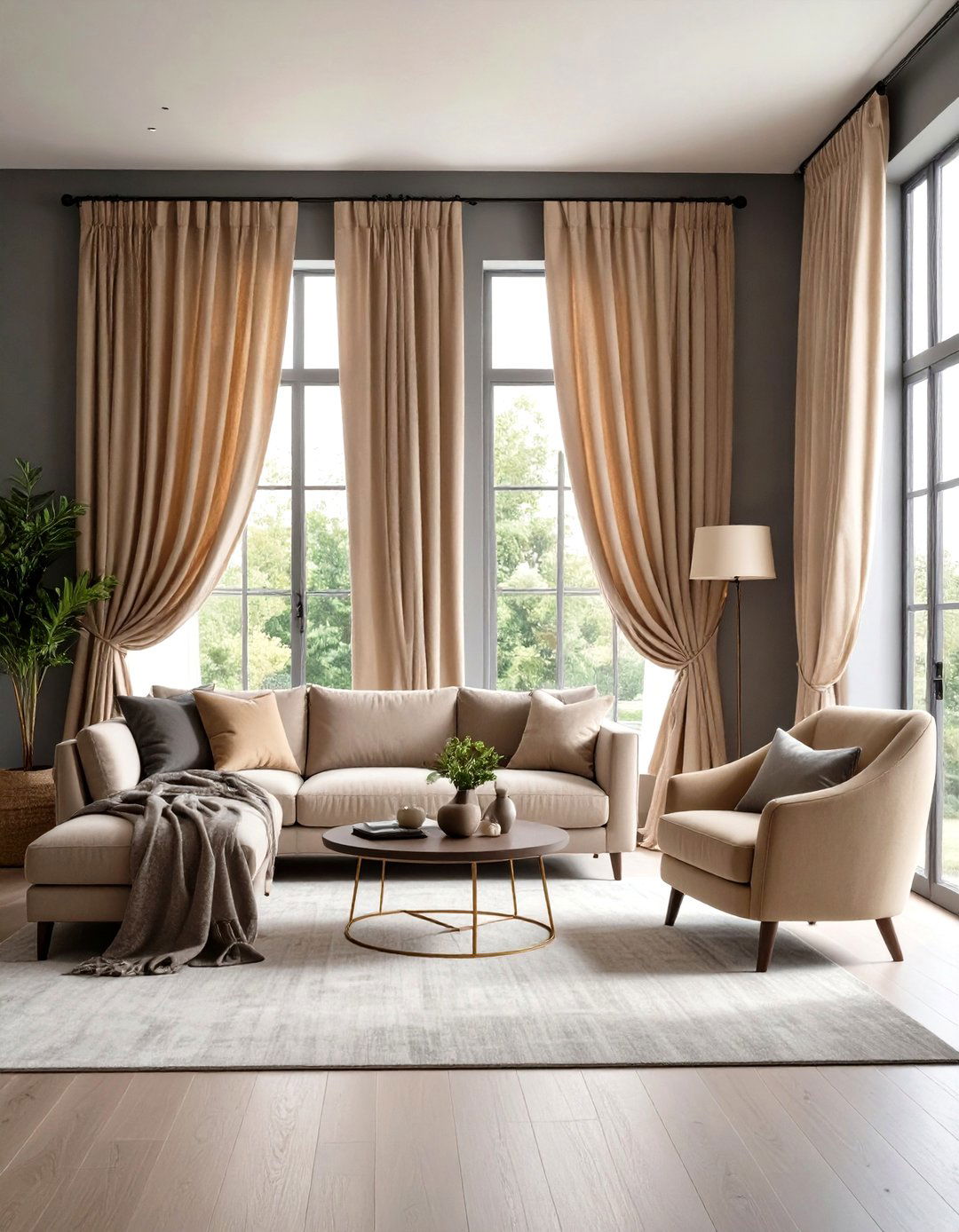 Oatmeal Curtains for Gray Walls - 20 What Color Curtains Go With Gray Walls