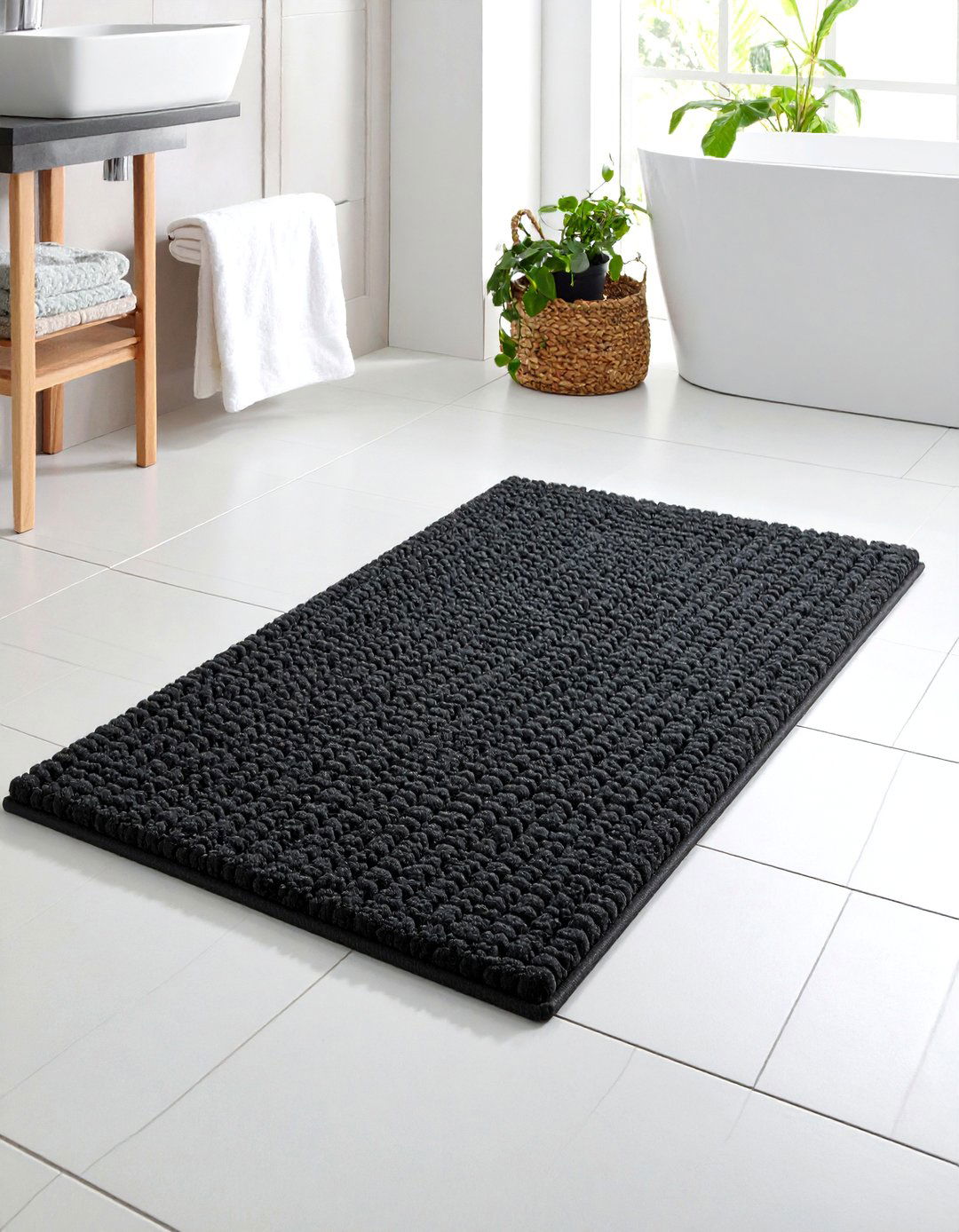 Odor Neutralizing Charcoal Memory Foam Bathroom Rug - 20 Bathroom Rug Ideas