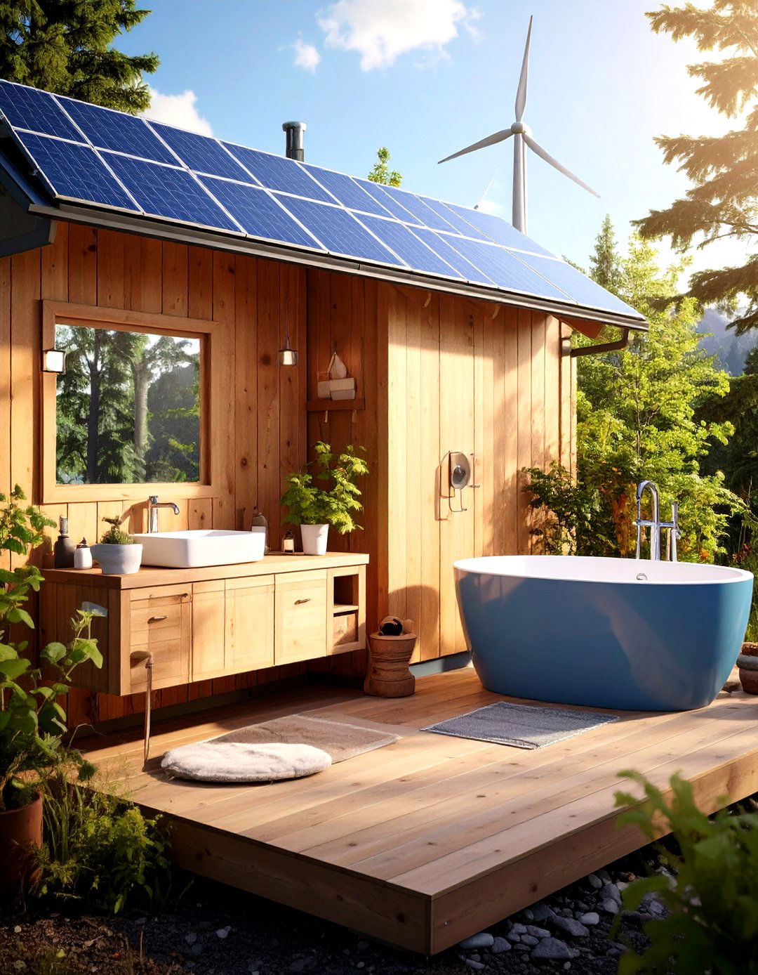 Off Grid Functionality - 20 Rustic Outdoor Bathroom Ideas