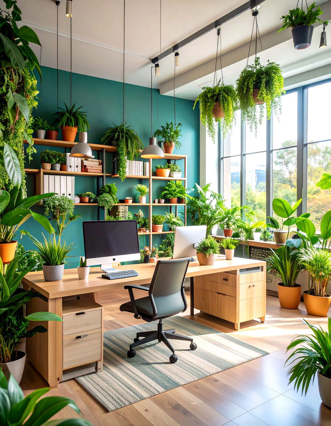 Office Plant Room Productivity Workspace - 20 Plant Room Ideas