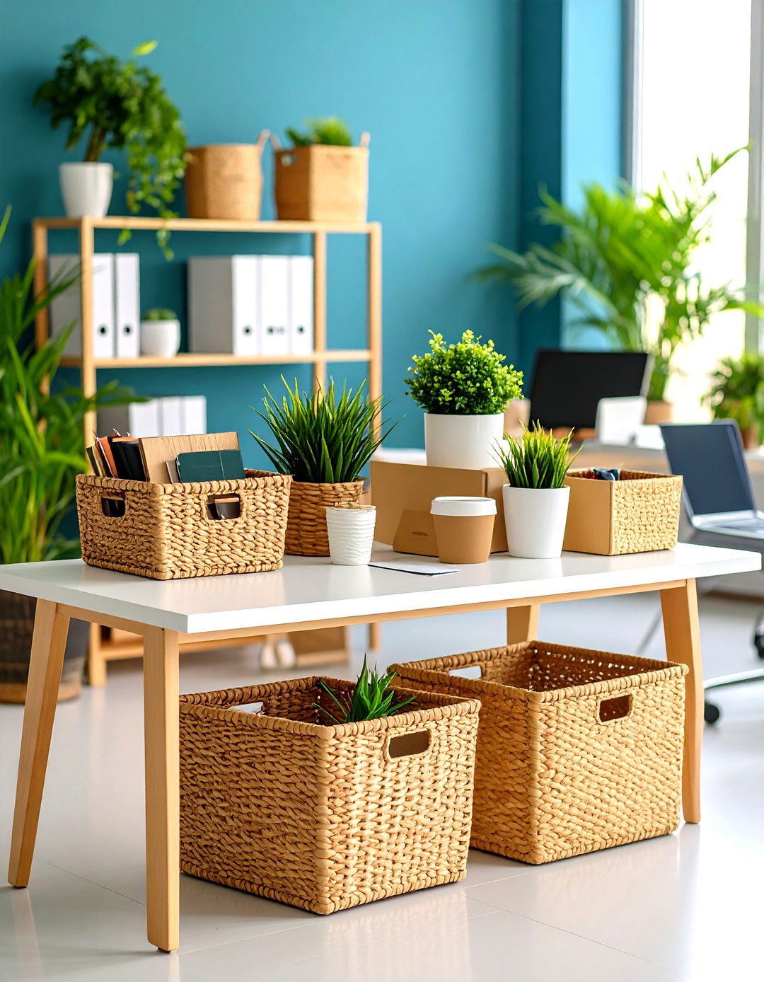 Office Storage Bins and Baskets - 20 Office Storage Ideas