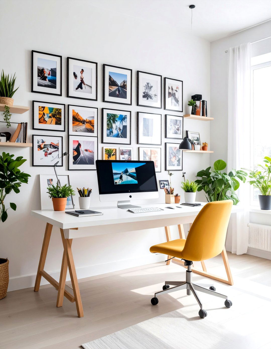Office Workspace Photo Display - 20 Photo Display Ideas
