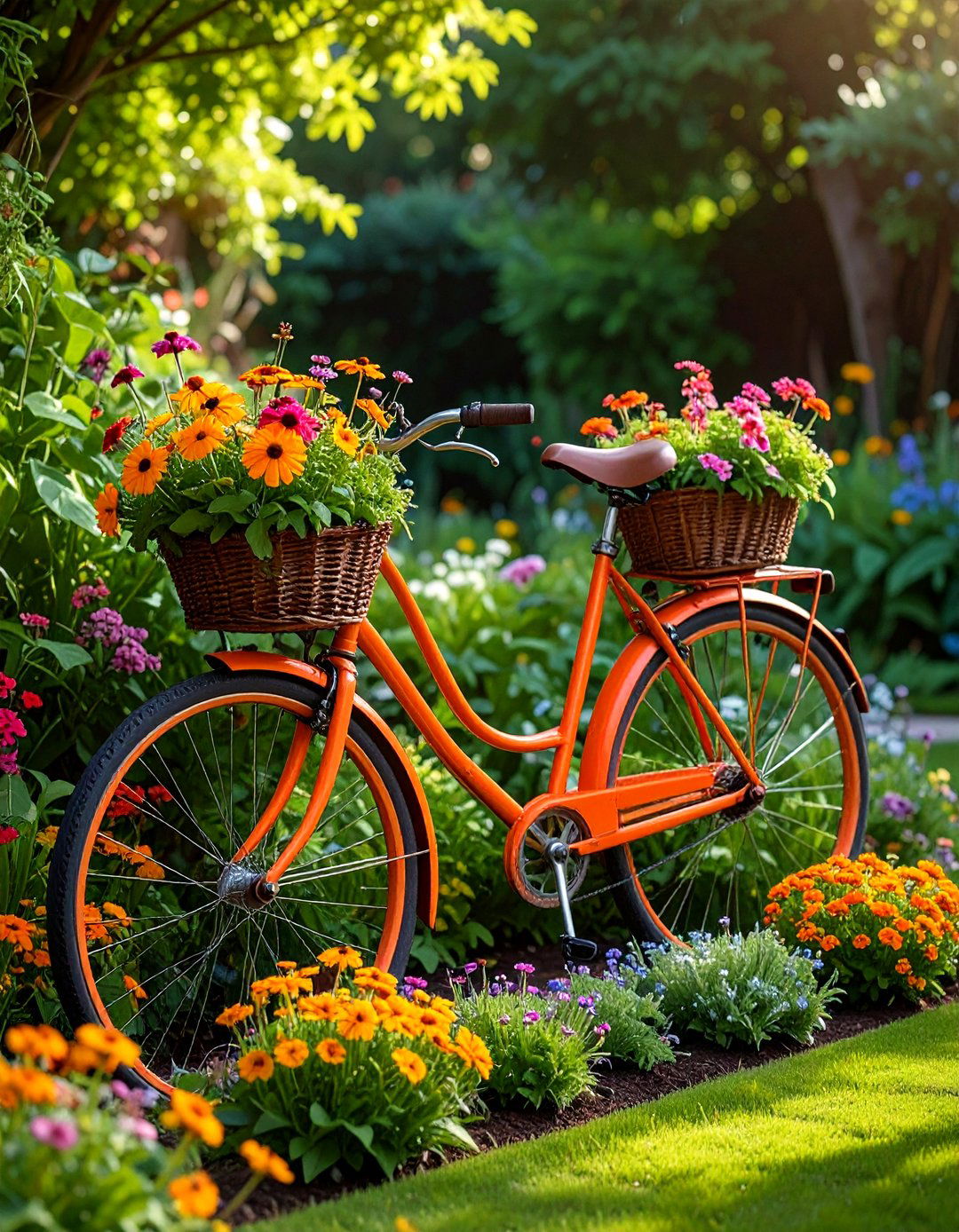 Old Bicycle Garden Butterfly Sanctuary - 20 Old Bicycle Garden Ideas