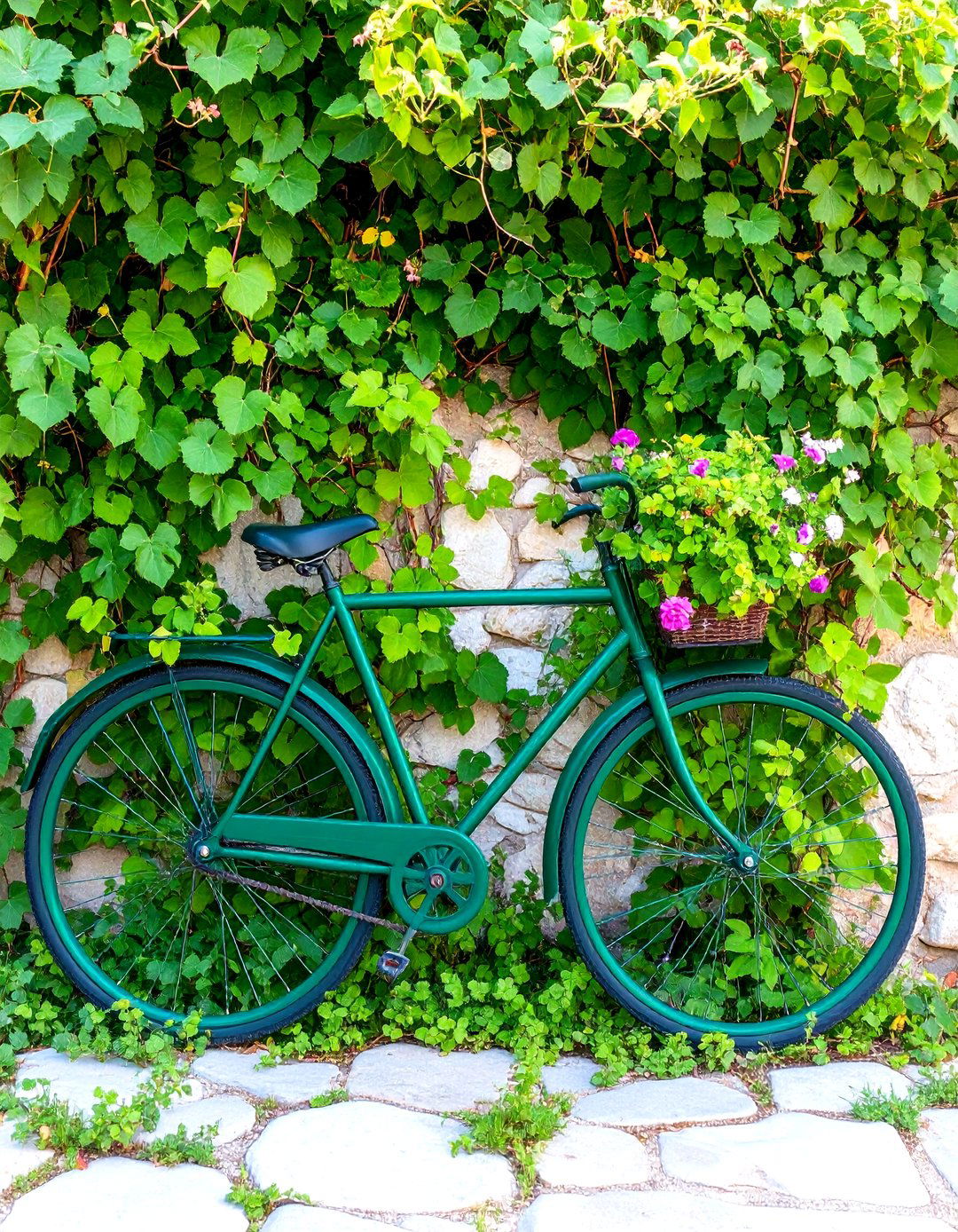 Old Bicycle Garden Climbing Plant Trellis - 20 Old Bicycle Garden Ideas