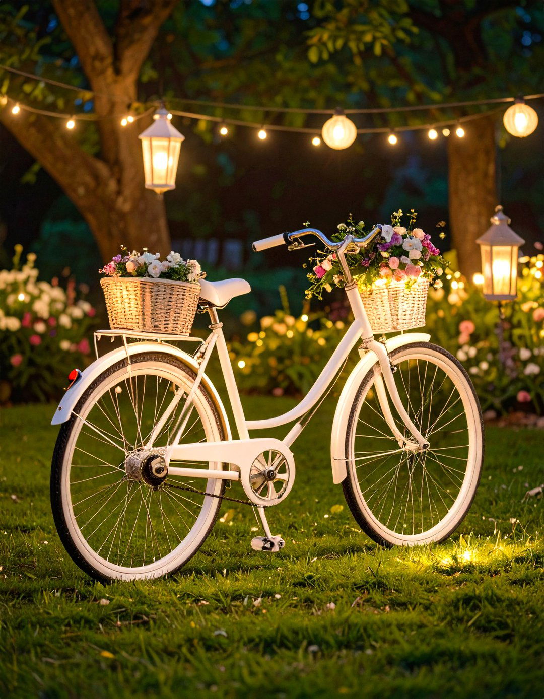 Old Bicycle Garden Moonlight Magic - 20 Old Bicycle Garden Ideas