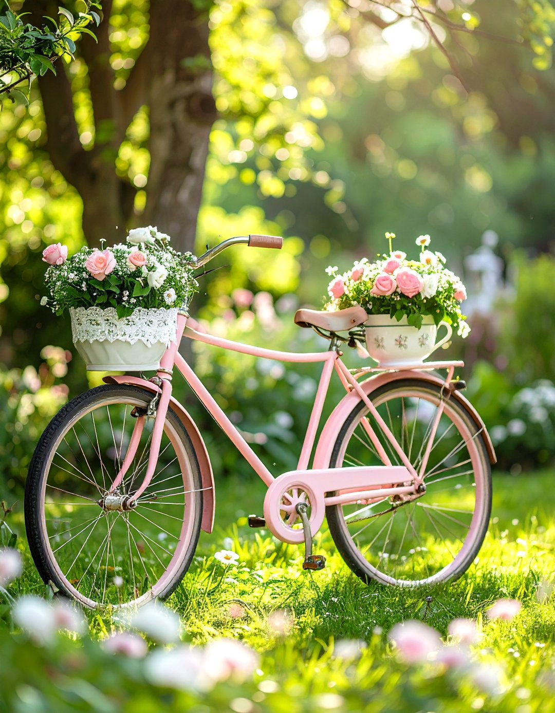 Old Bicycle Garden Vintage Tea Party - 20 Old Bicycle Garden Ideas