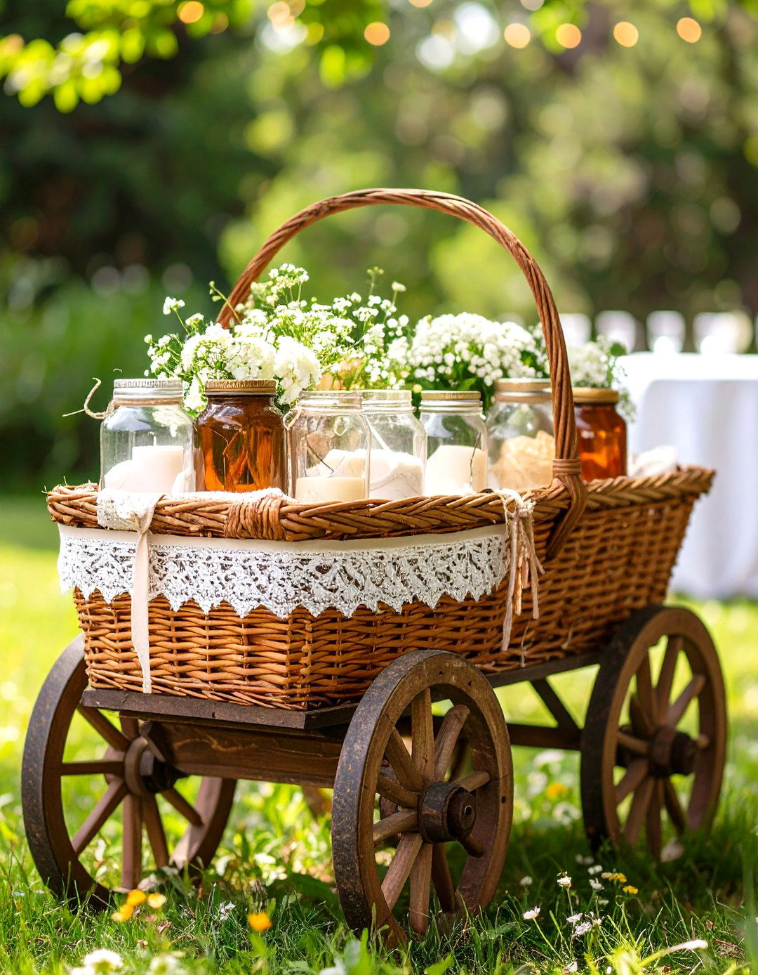 Old Wheelbarrow Rustic Wedding Display - 20 Old Wheelbarrow Ideas