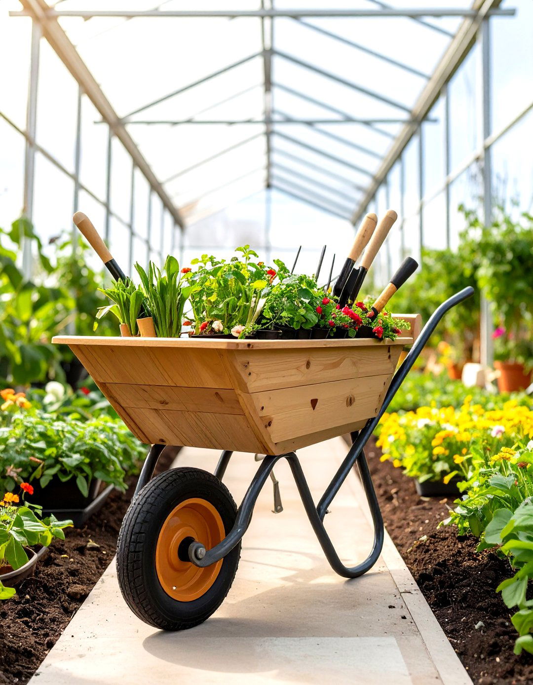 Old Wheelbarrow Tool Storage Organizer - 20 Old Wheelbarrow Ideas